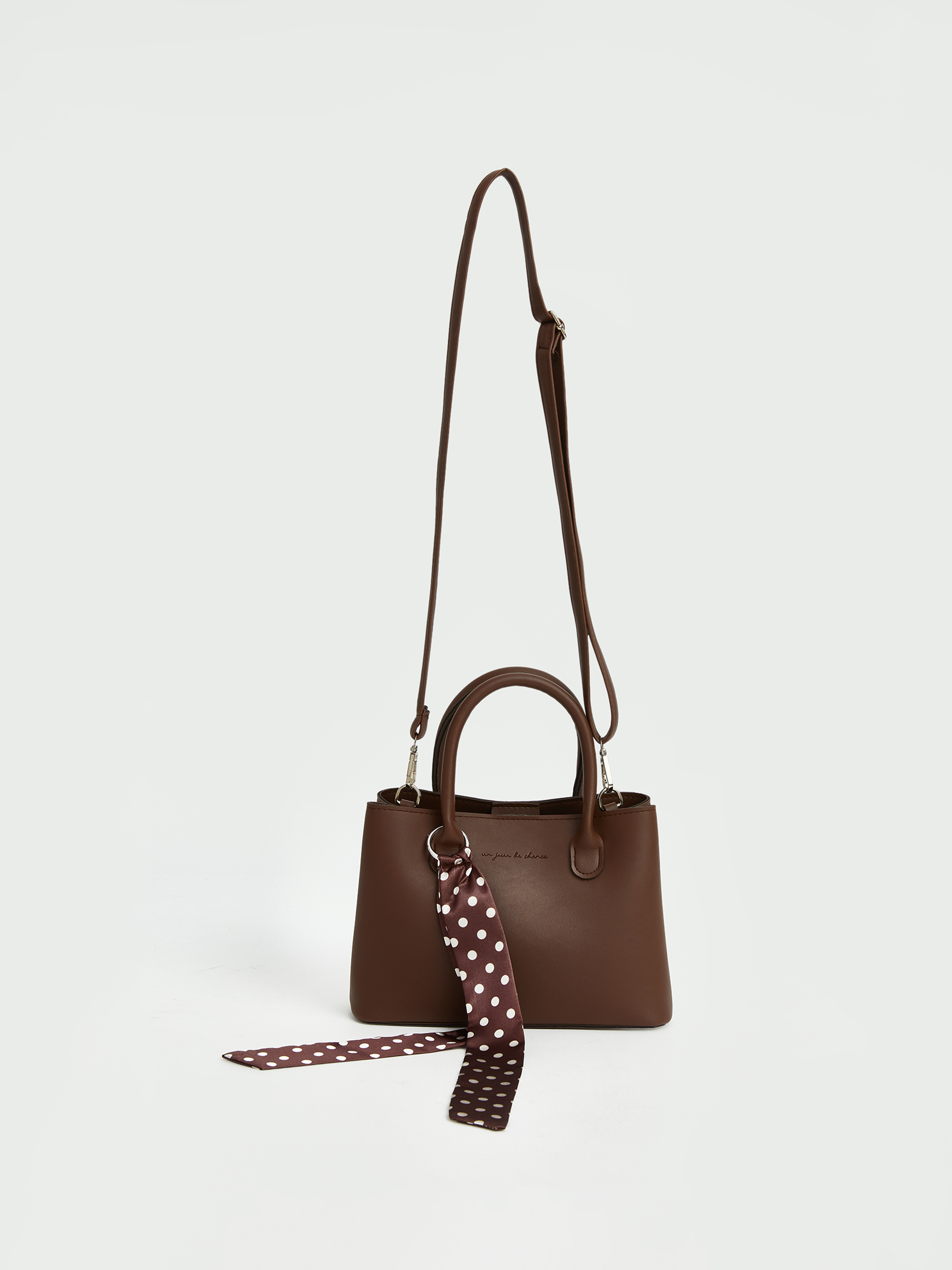 LCW ACCESSORIES Fularlı Deri Görünümlü Kadın Omuz Çantası görsel 2