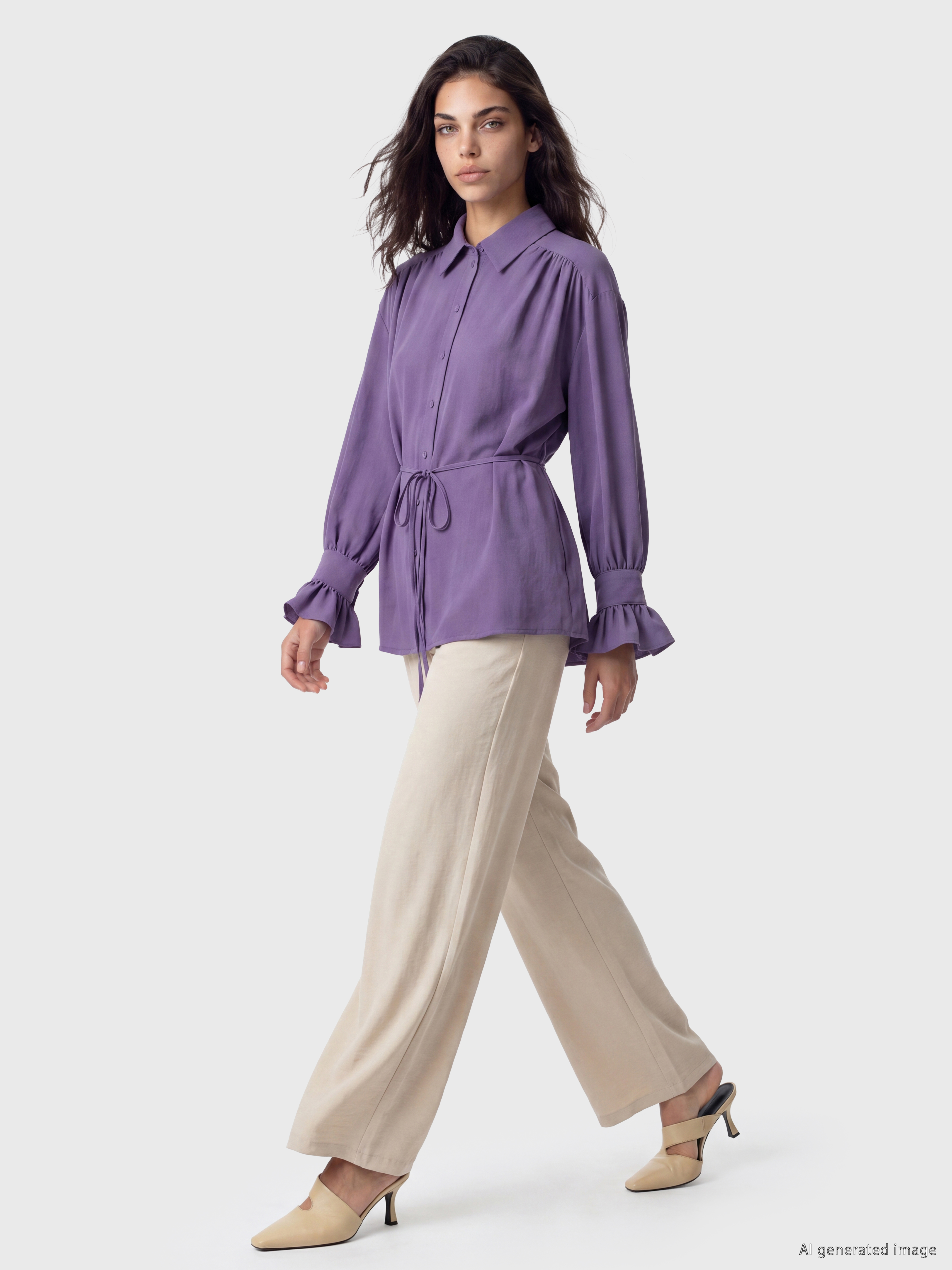 LCW Modest Oversize Kadın Gömlek Tunik görsel 2