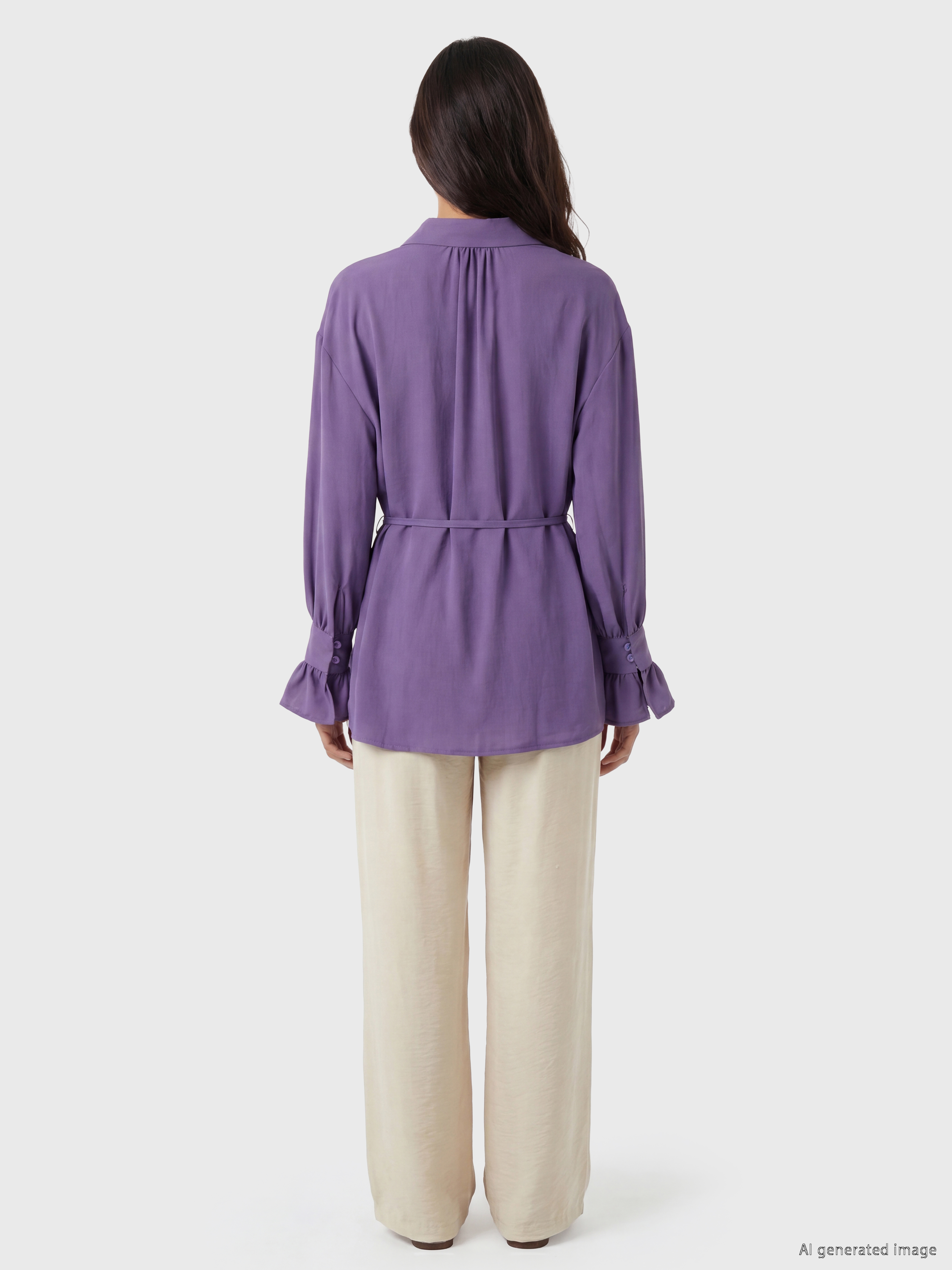 LCW Modest Oversize Kadın Gömlek Tunik görsel 4