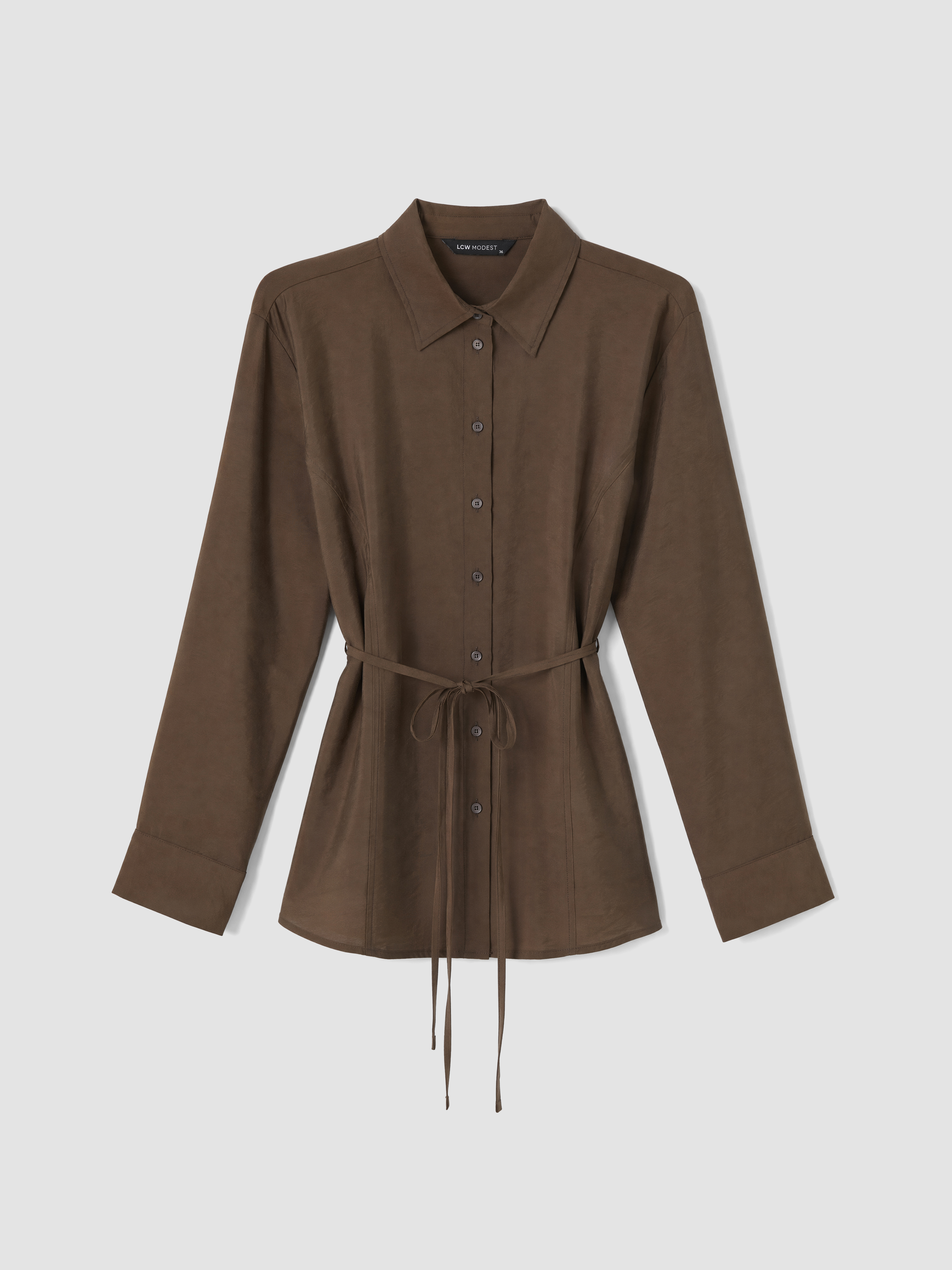 LCW Modest Modal Karışımlı Kadın Gömlek Tunik görsel 5