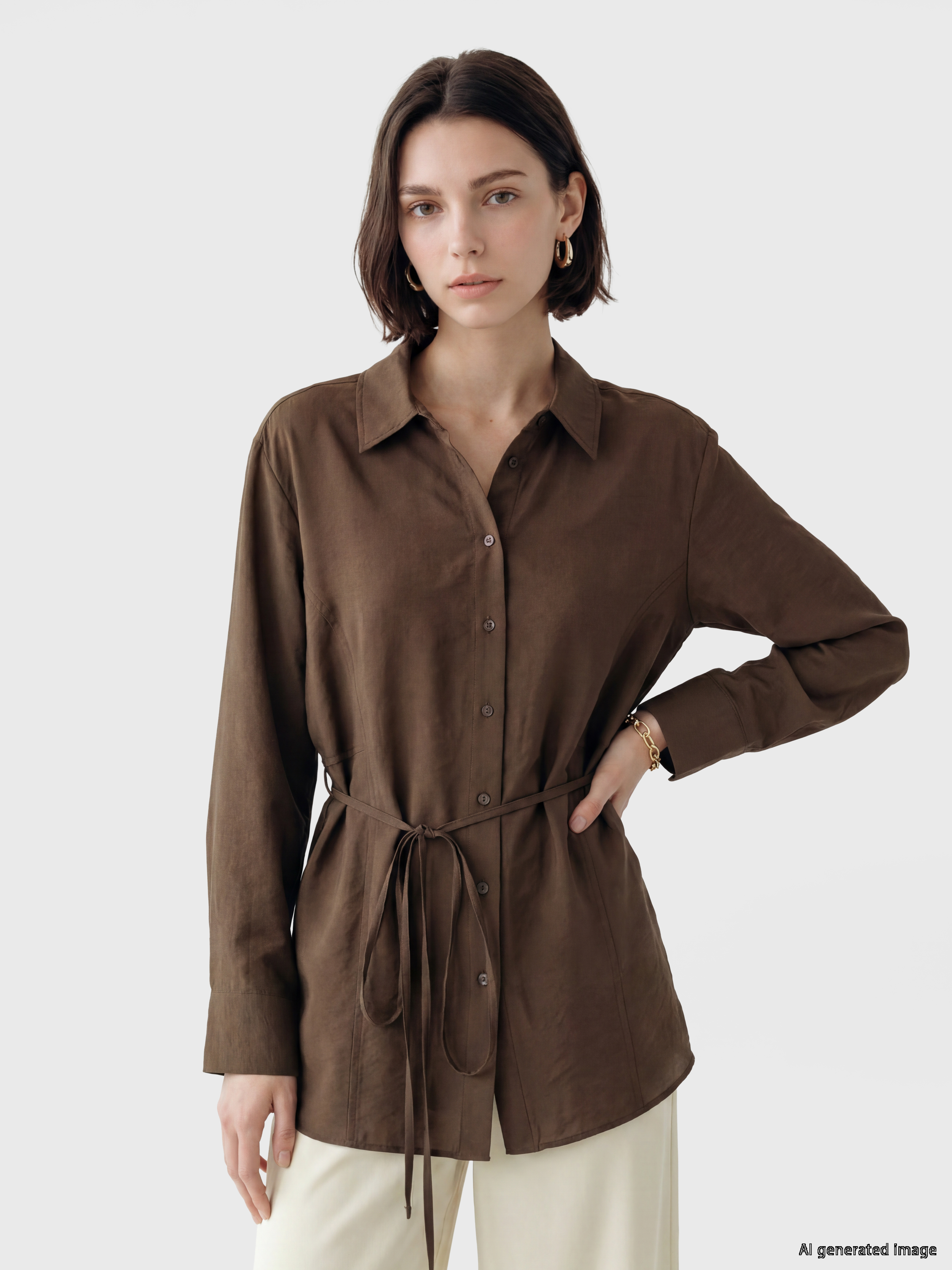 LCW Modest Modal Karışımlı Kadın Gömlek Tunik