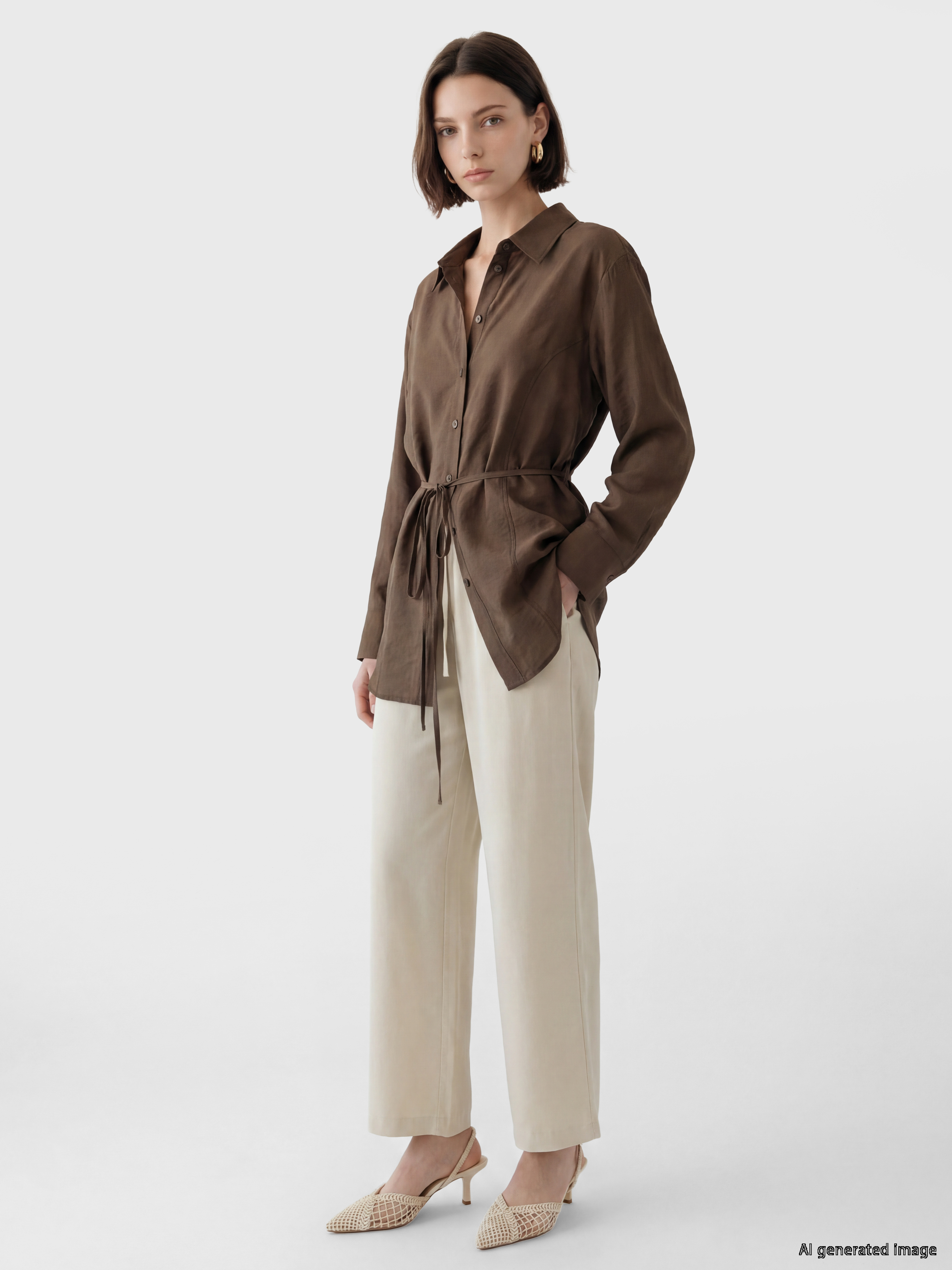 LCW Modest Modal Karışımlı Kadın Gömlek Tunik görsel 2