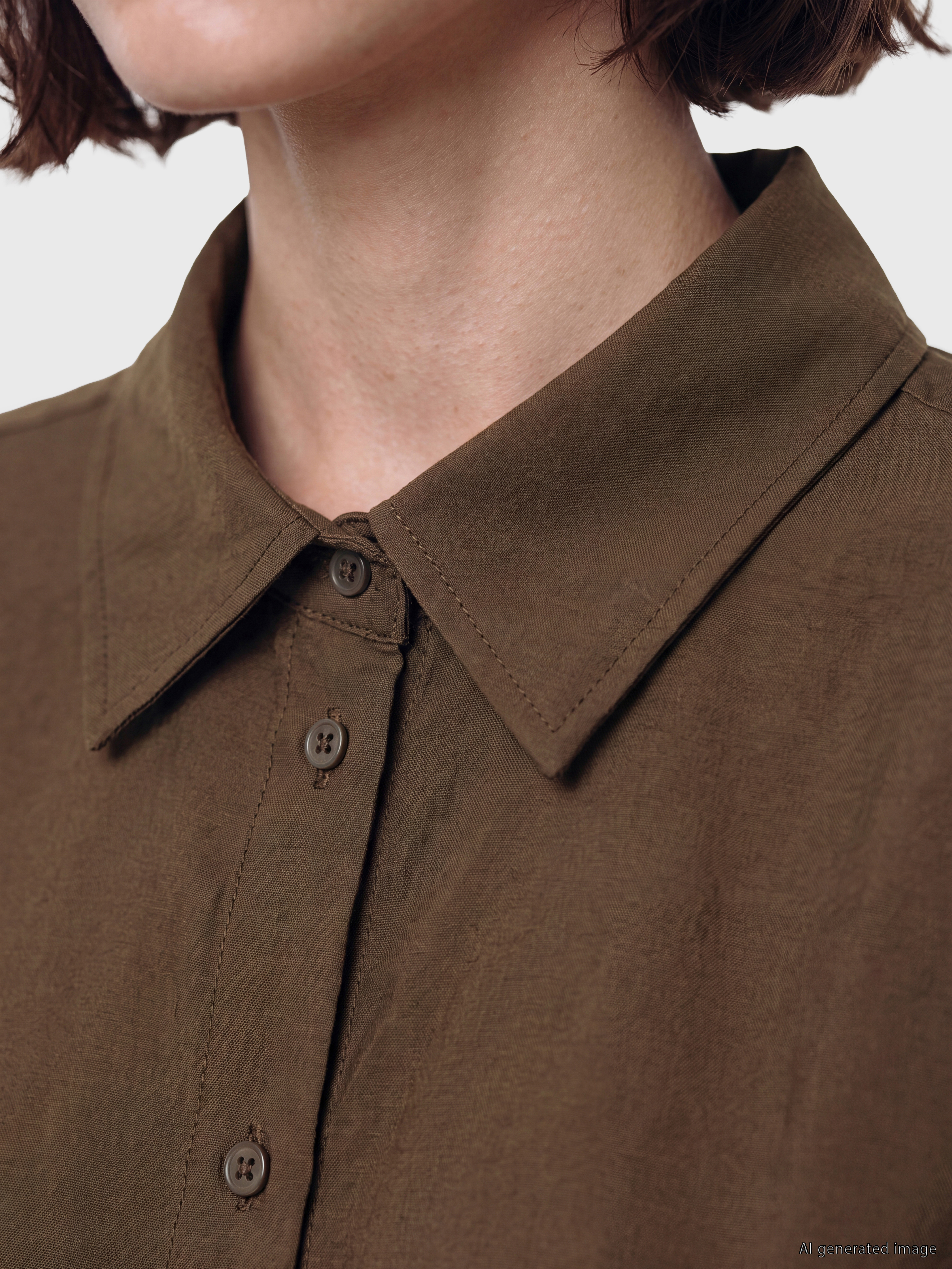 LCW Modest Modal Karışımlı Kadın Gömlek Tunik görsel 3