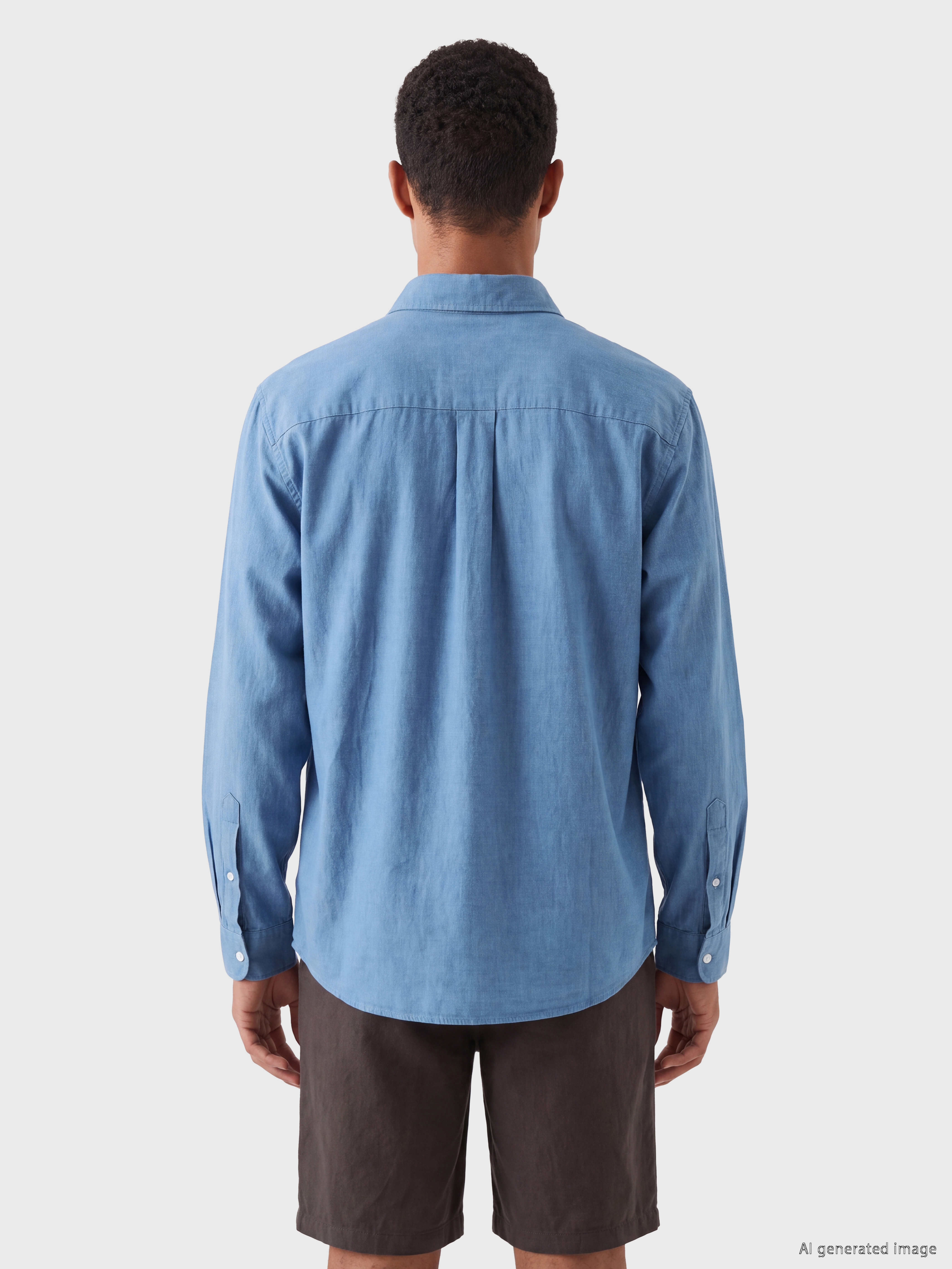 LCW Vision Regular Fit Keten Karışımlı Erkek Gömlek görsel 4