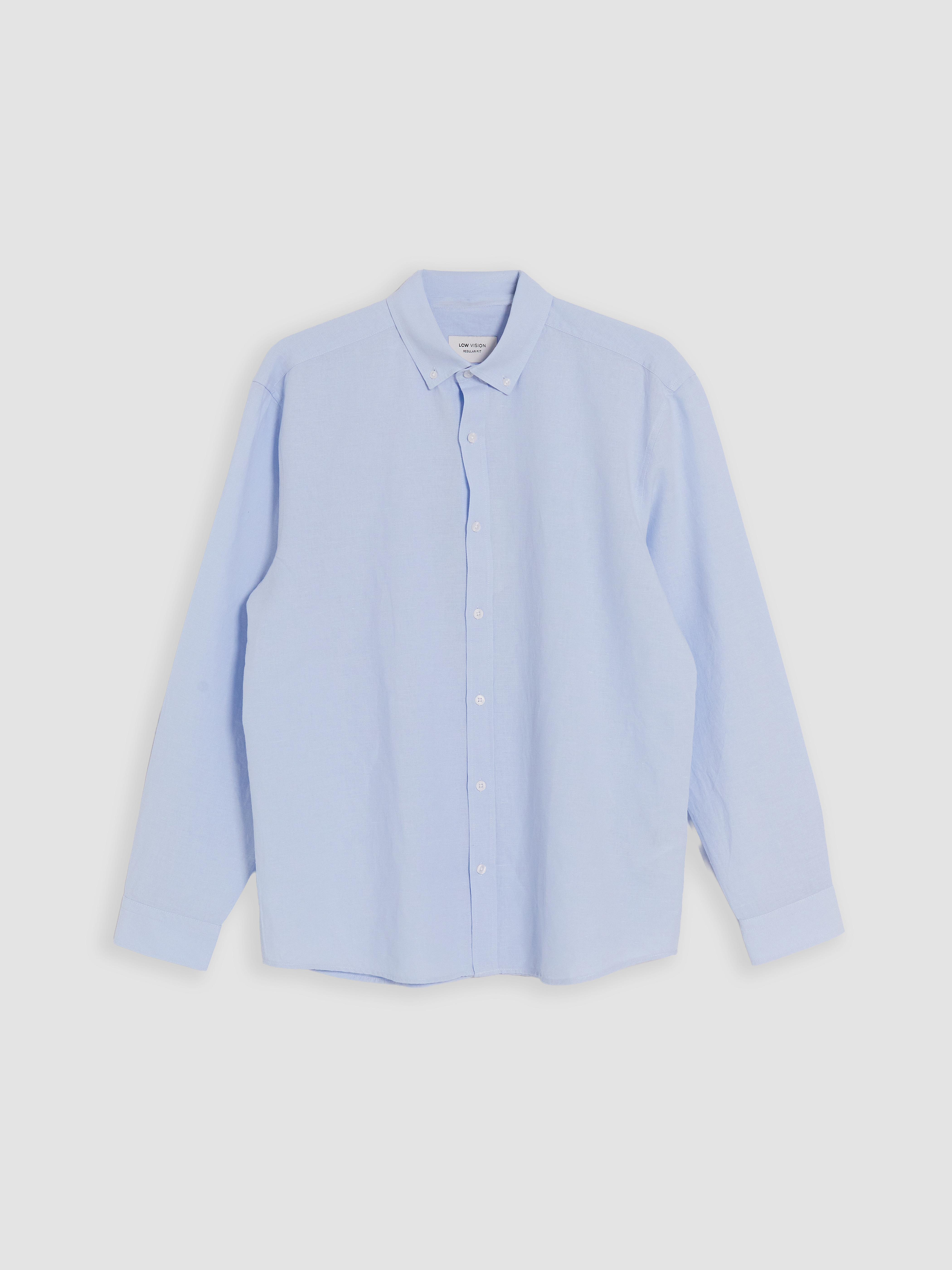LCW Vision Regular Fit Keten Karışımlı Erkek Gömlek görsel 4