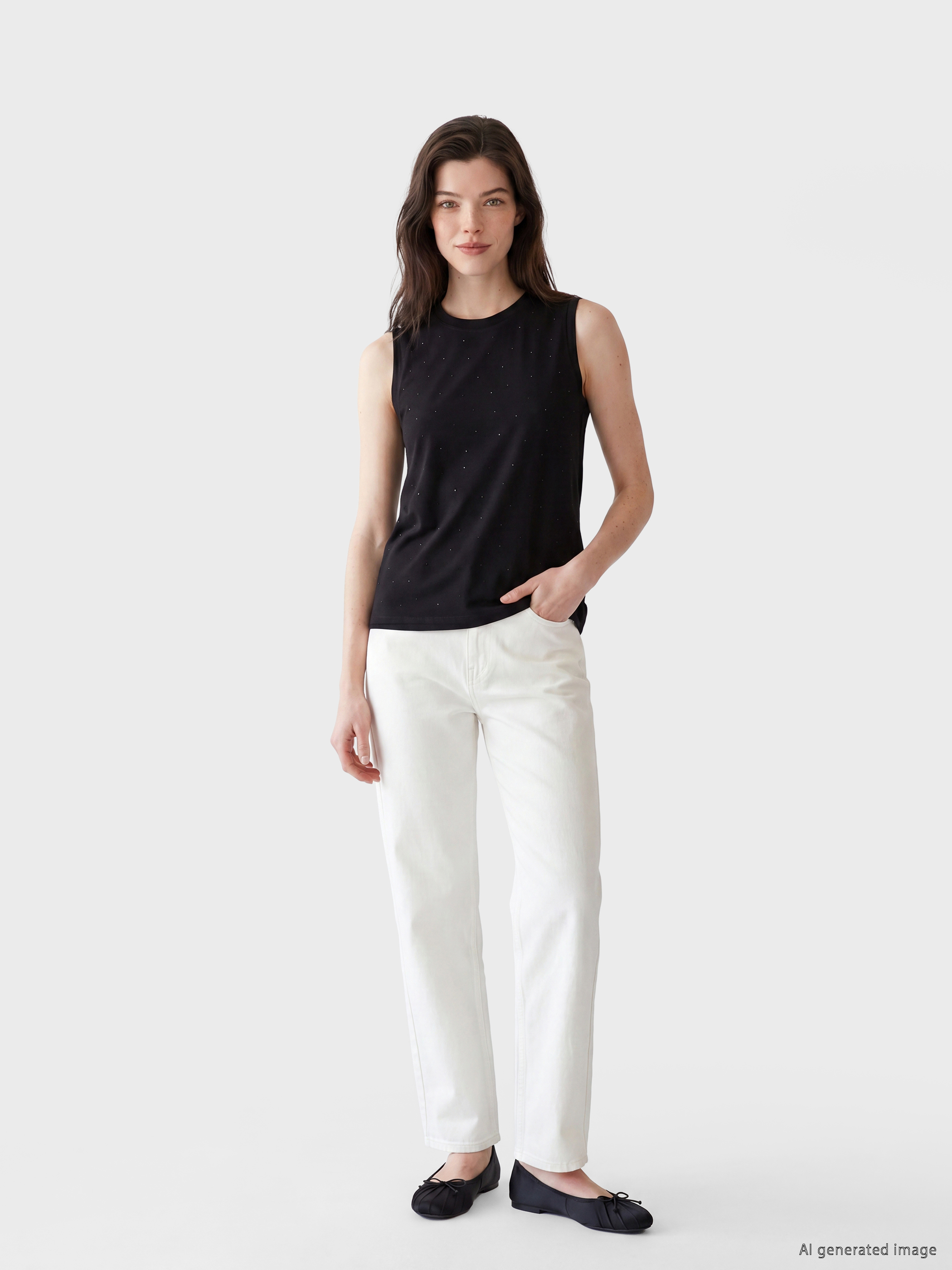 LCW Comfort Taşlı Soft Touch Kadın Atlet görsel 2