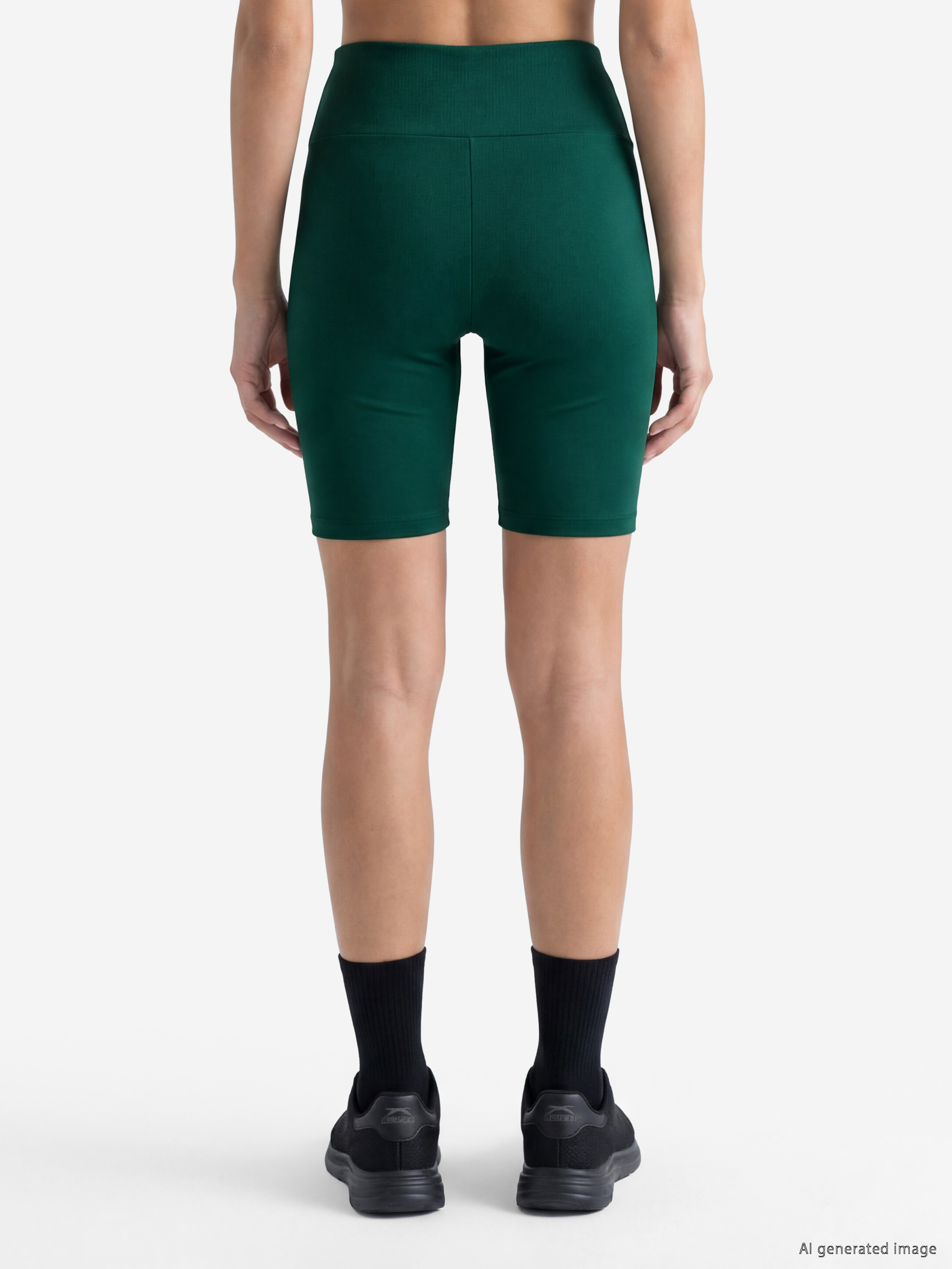 KOOR SPORT Beli Lastikli Kadın Spor Şort Tayt görsel 4
