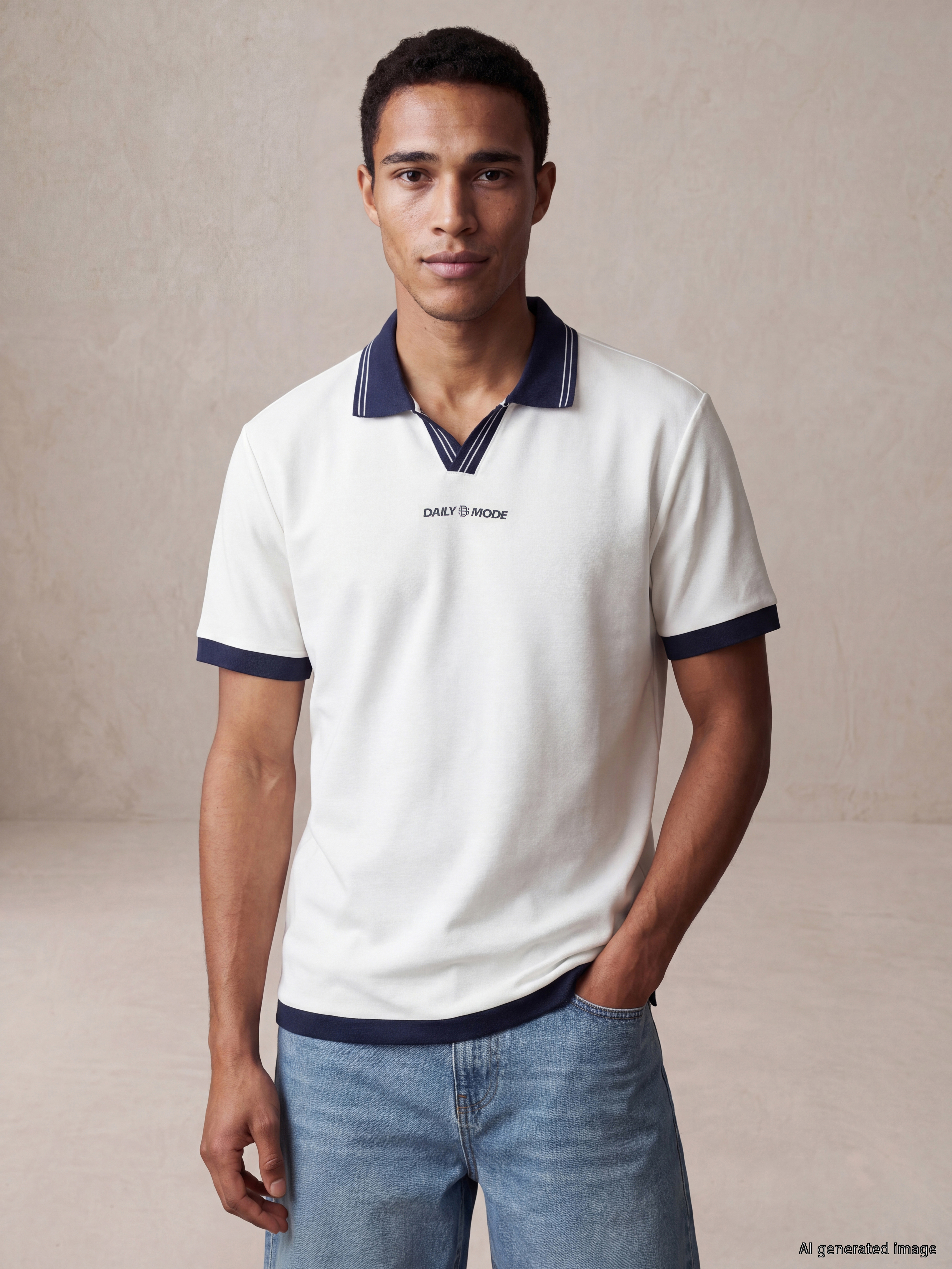 XSIDE Polo Yaka Nakışlı Erkek Tişört