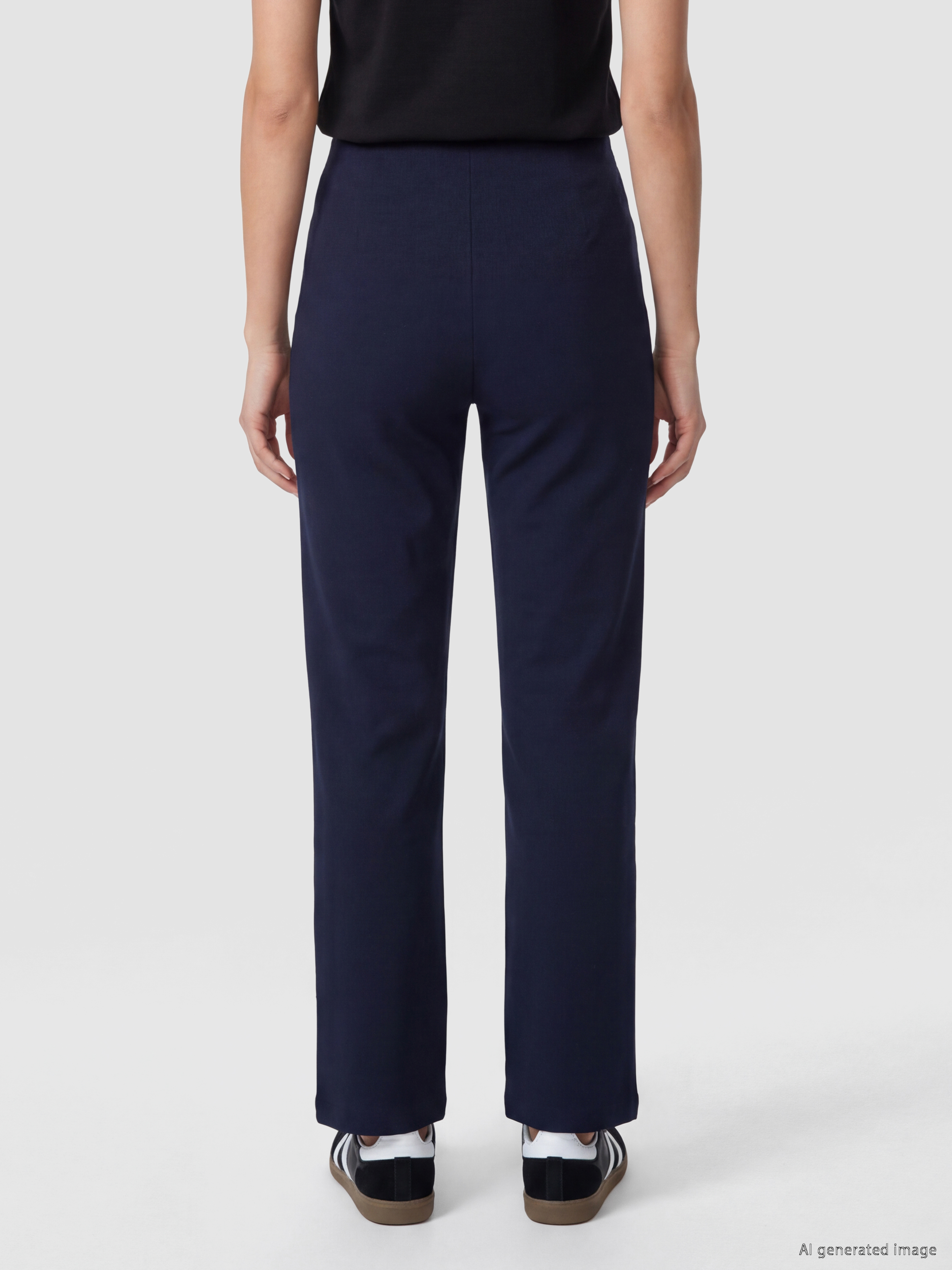LCWAIKIKI Classic Beli Lastikli Soft Touch Kadın Pantolon görsel 4