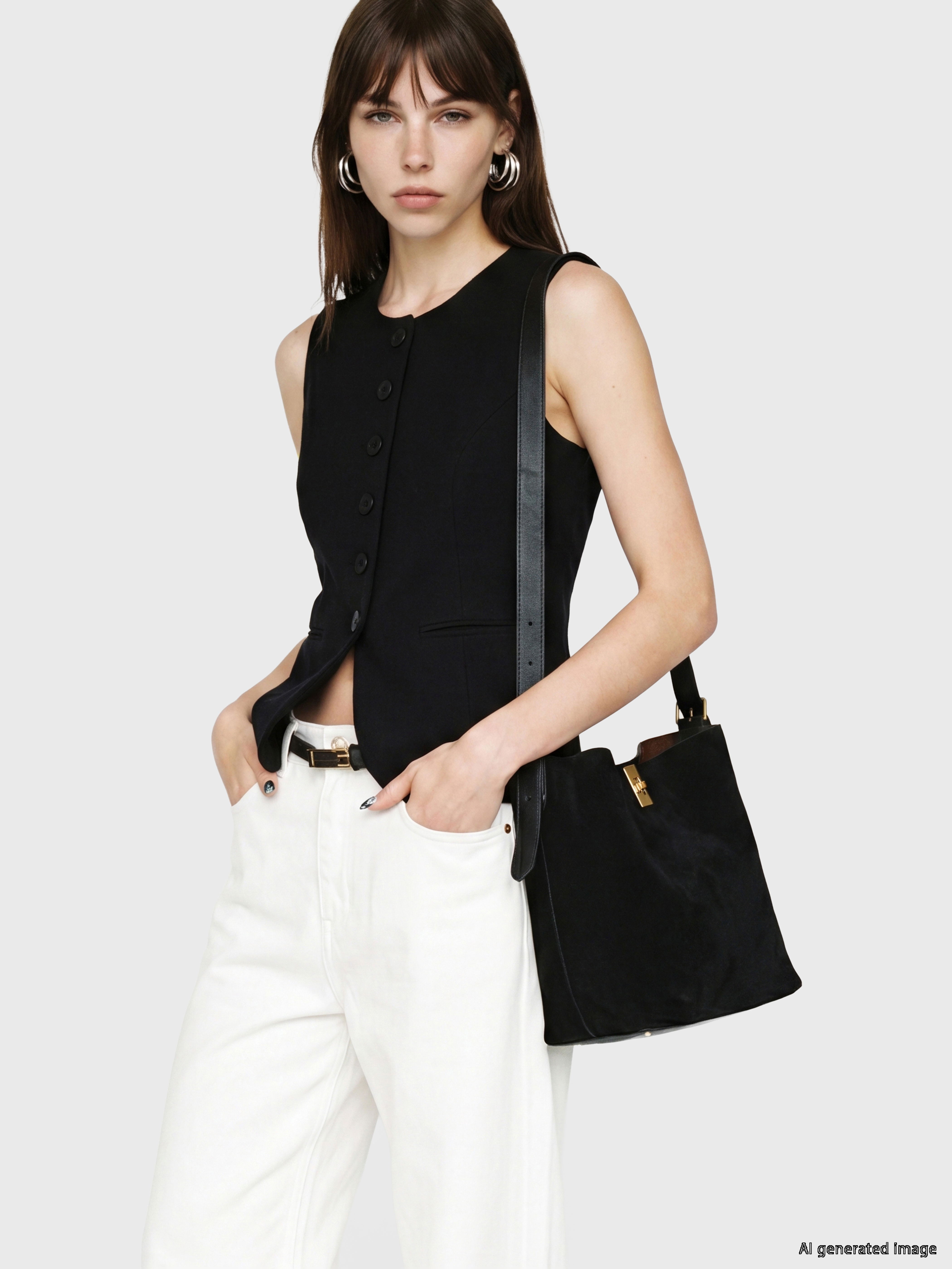 LCW ACCESSORIES Süet Kadın Omuz Çantası