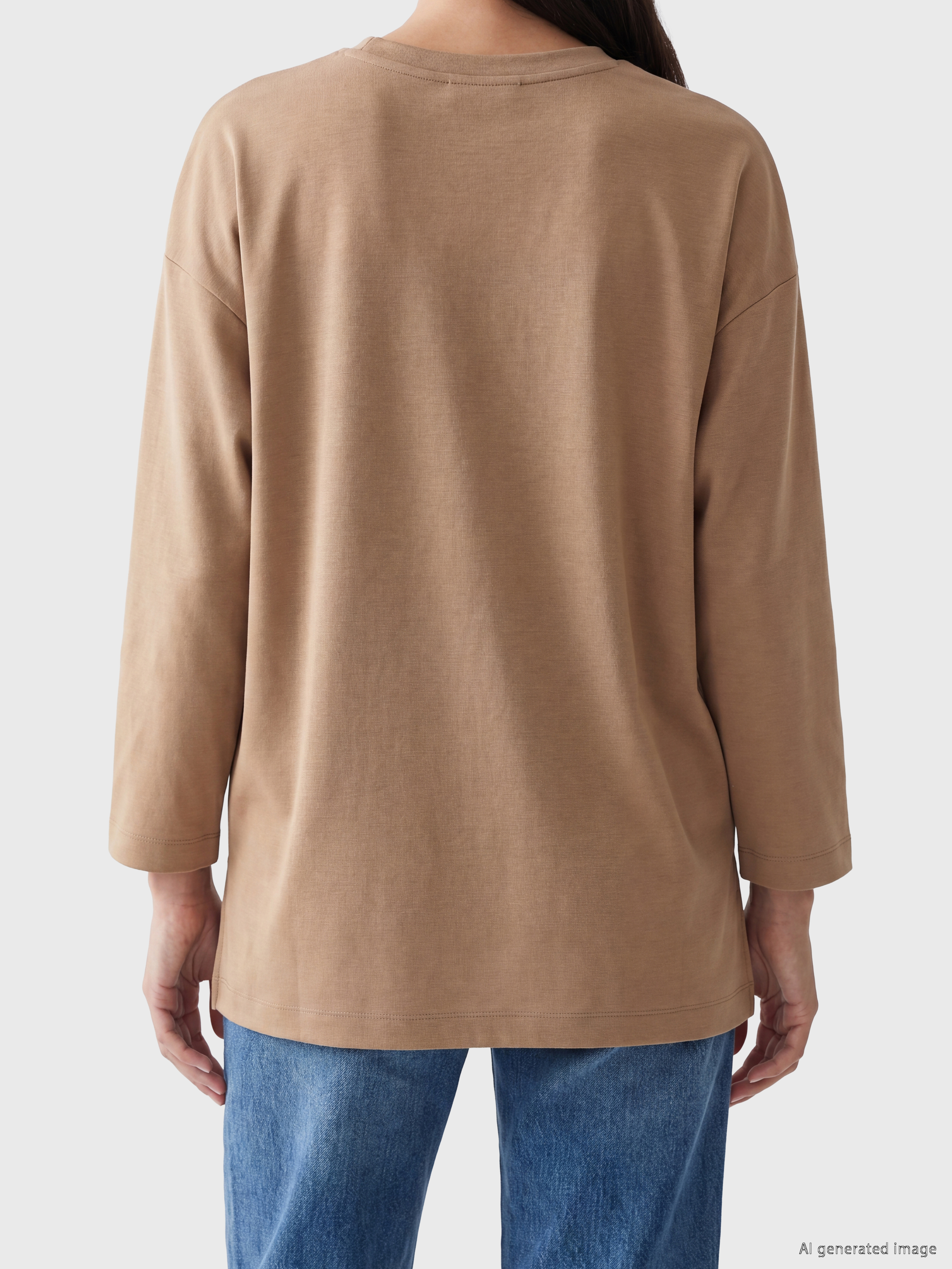 LCW EVERYDAY Çiçekli Oversize Soft Touch Kadın Tunik görsel 4