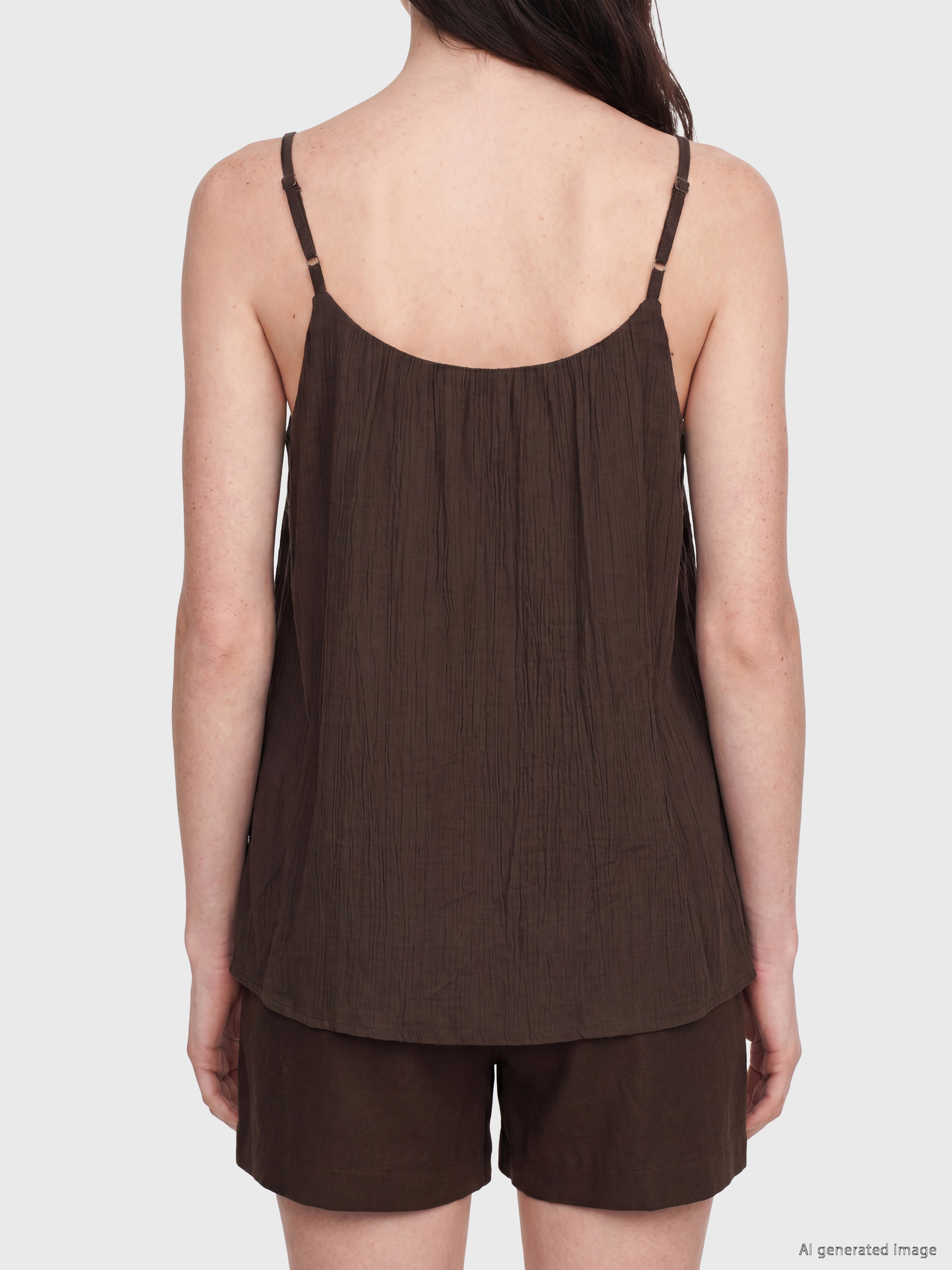 LCW Comfort U Yaka İp Askılı Dokulu Bluz görsel 4