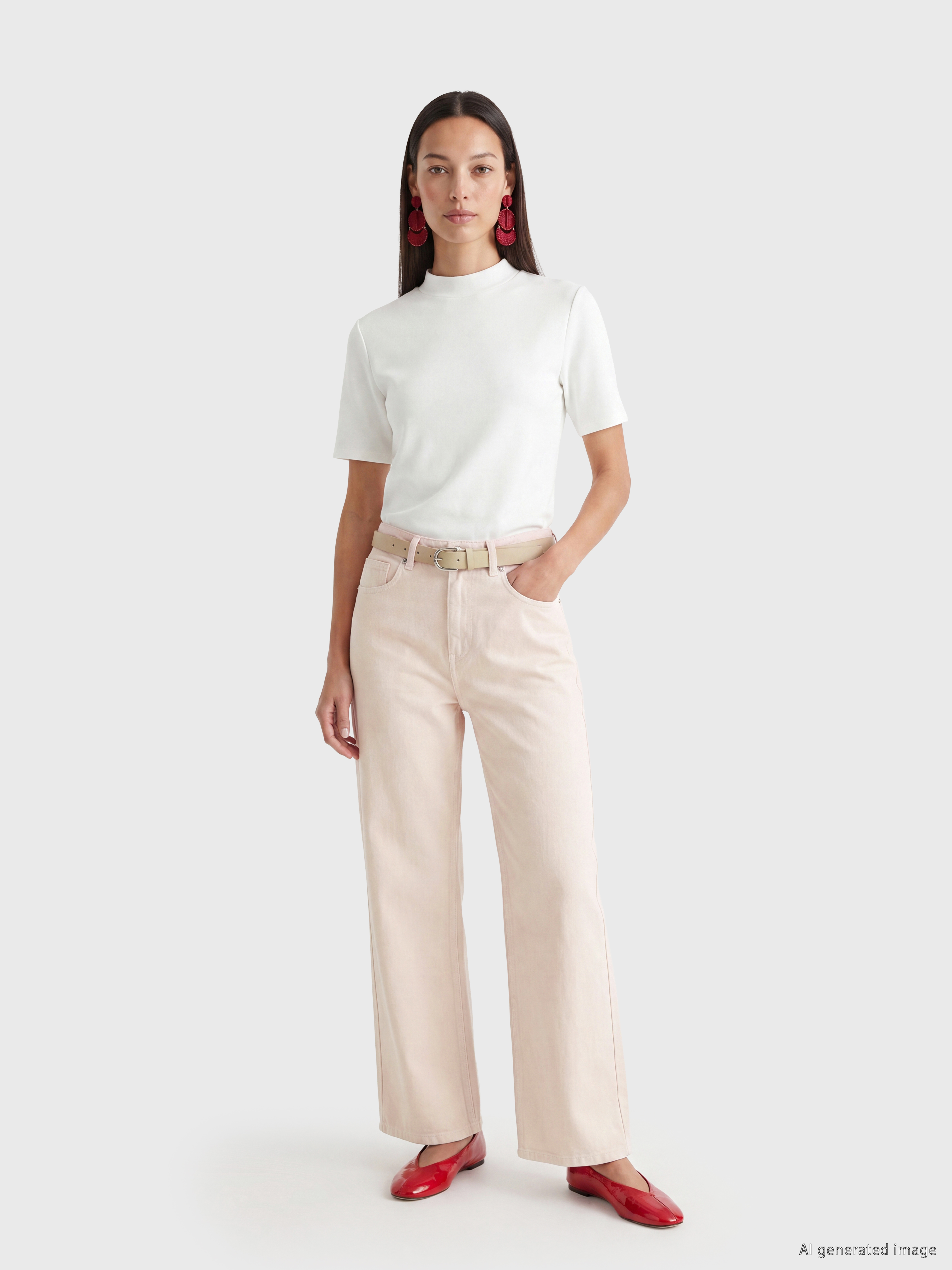 LCW EVERYDAY Beli Kemerli Wideleg Kadın Jean Pantolon