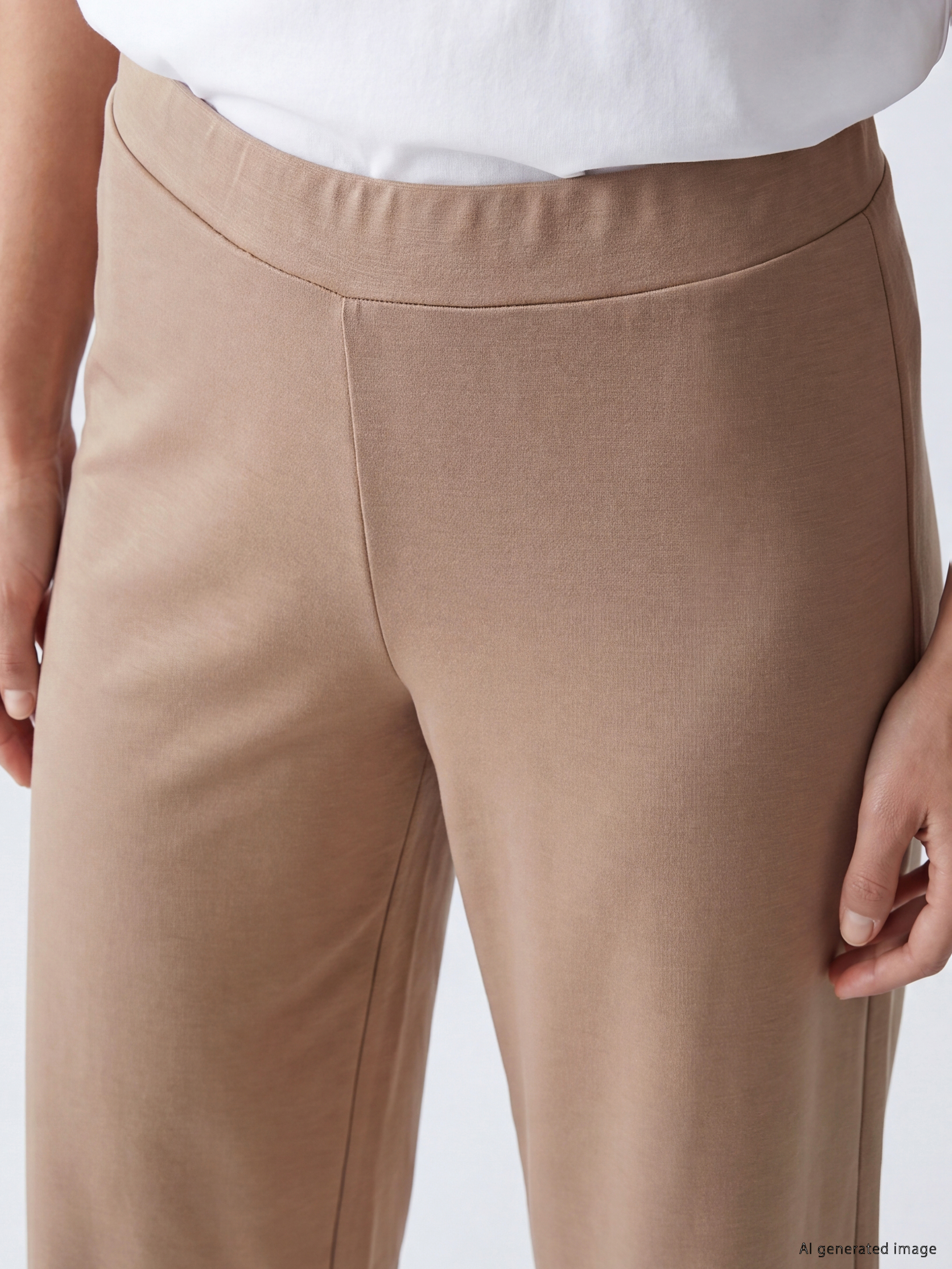 LCWAIKIKI Basic Beli Lastikli Soft Touch Kadın Kapri görsel 3