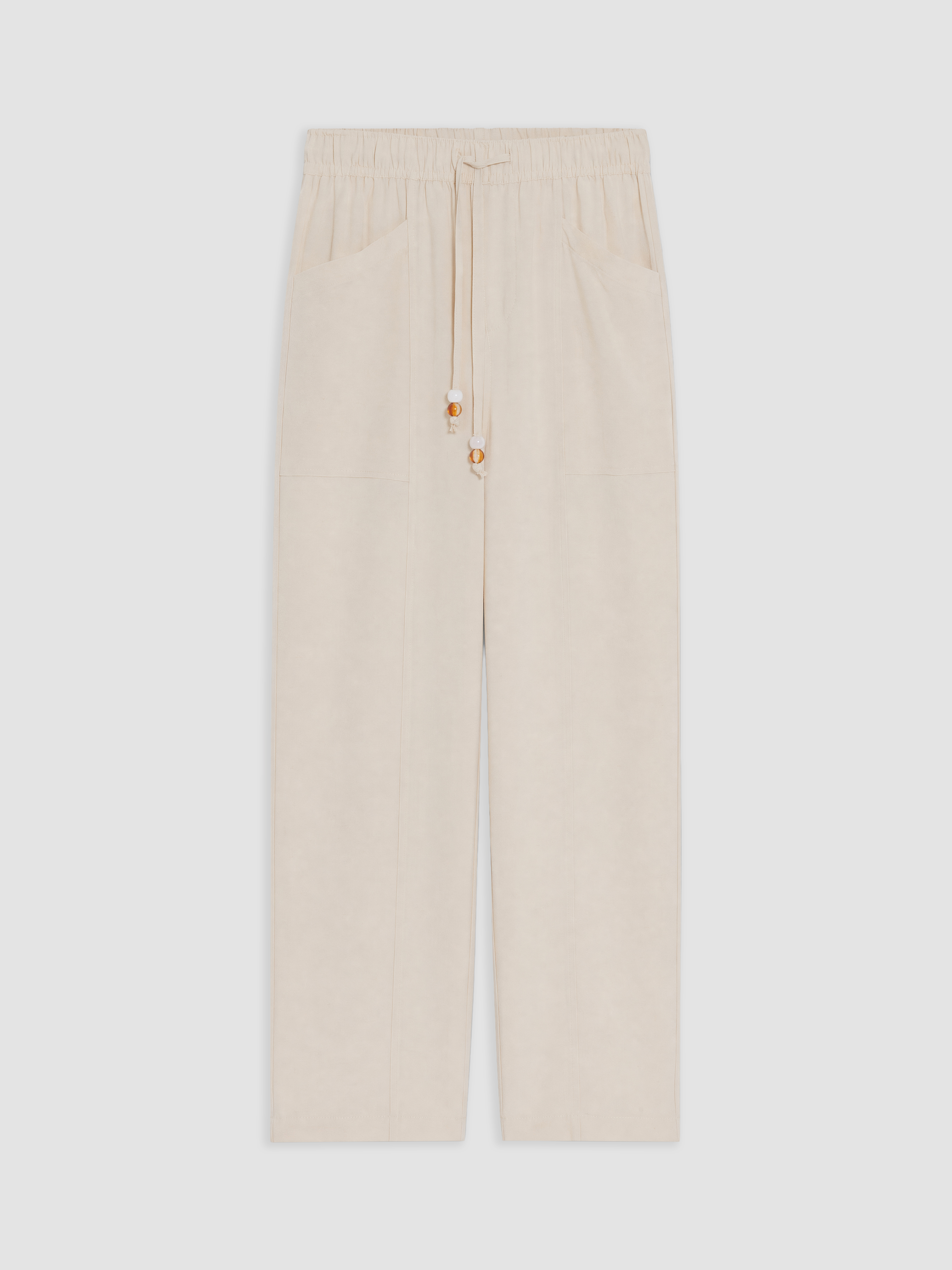 LCW EVERYDAY Beli Lastikli Keten Karışımlı Kadın Pantolon görsel 5
