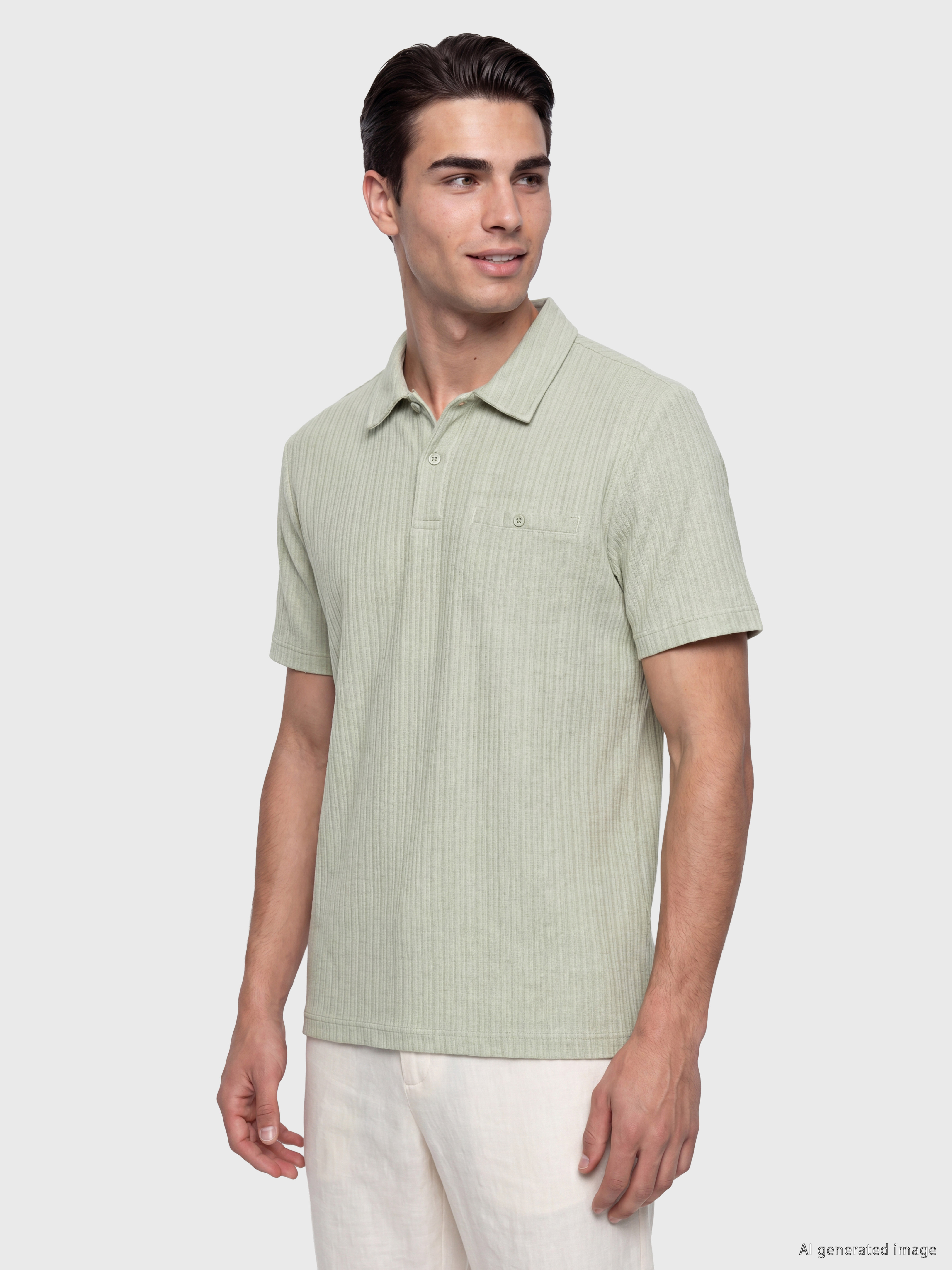 LCWAIKIKI Classic Polo Yaka Dokulu Erkek Tişört