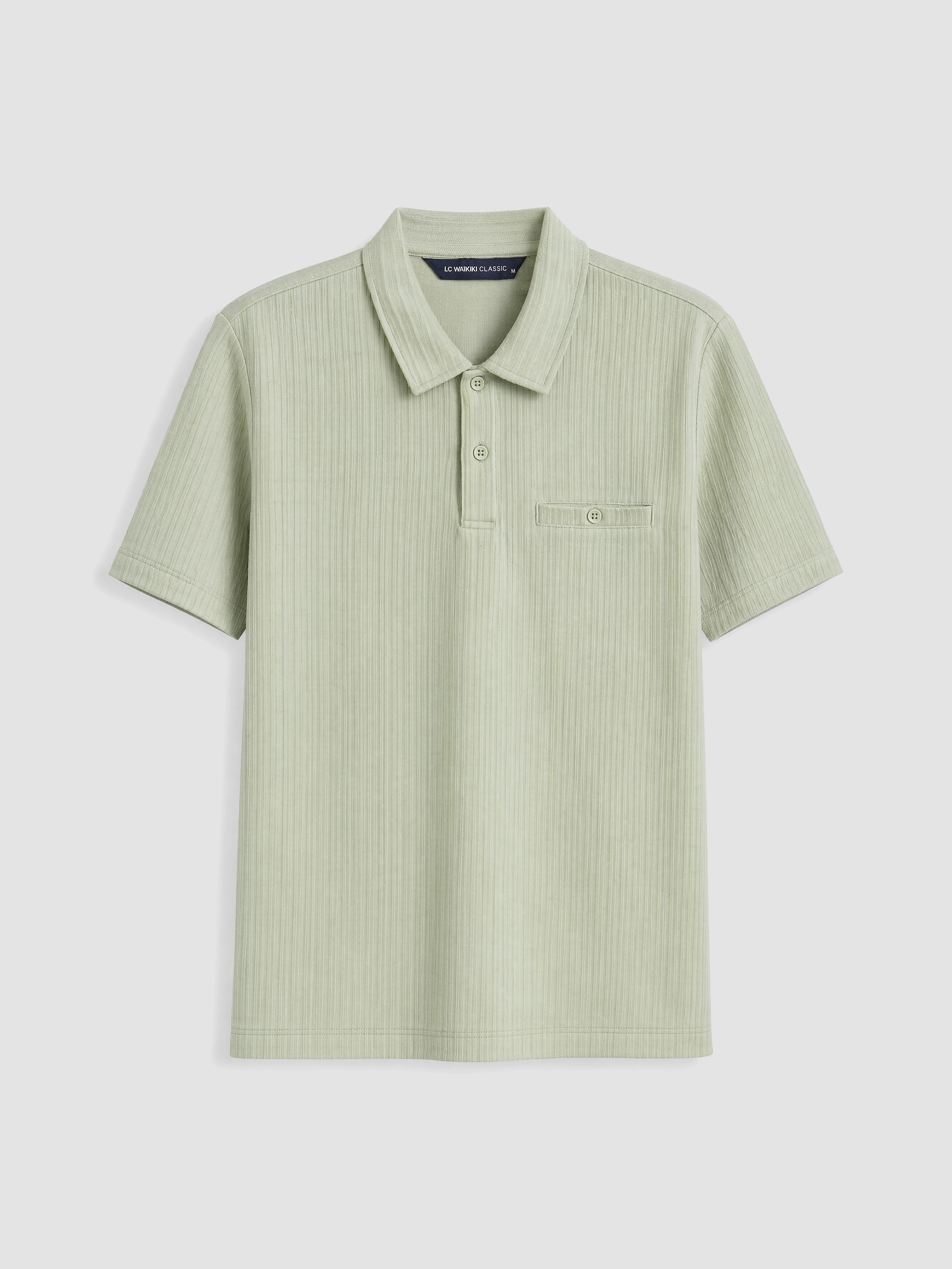 LCWAIKIKI Classic Polo Yaka Dokulu Erkek Tişört görsel 5
