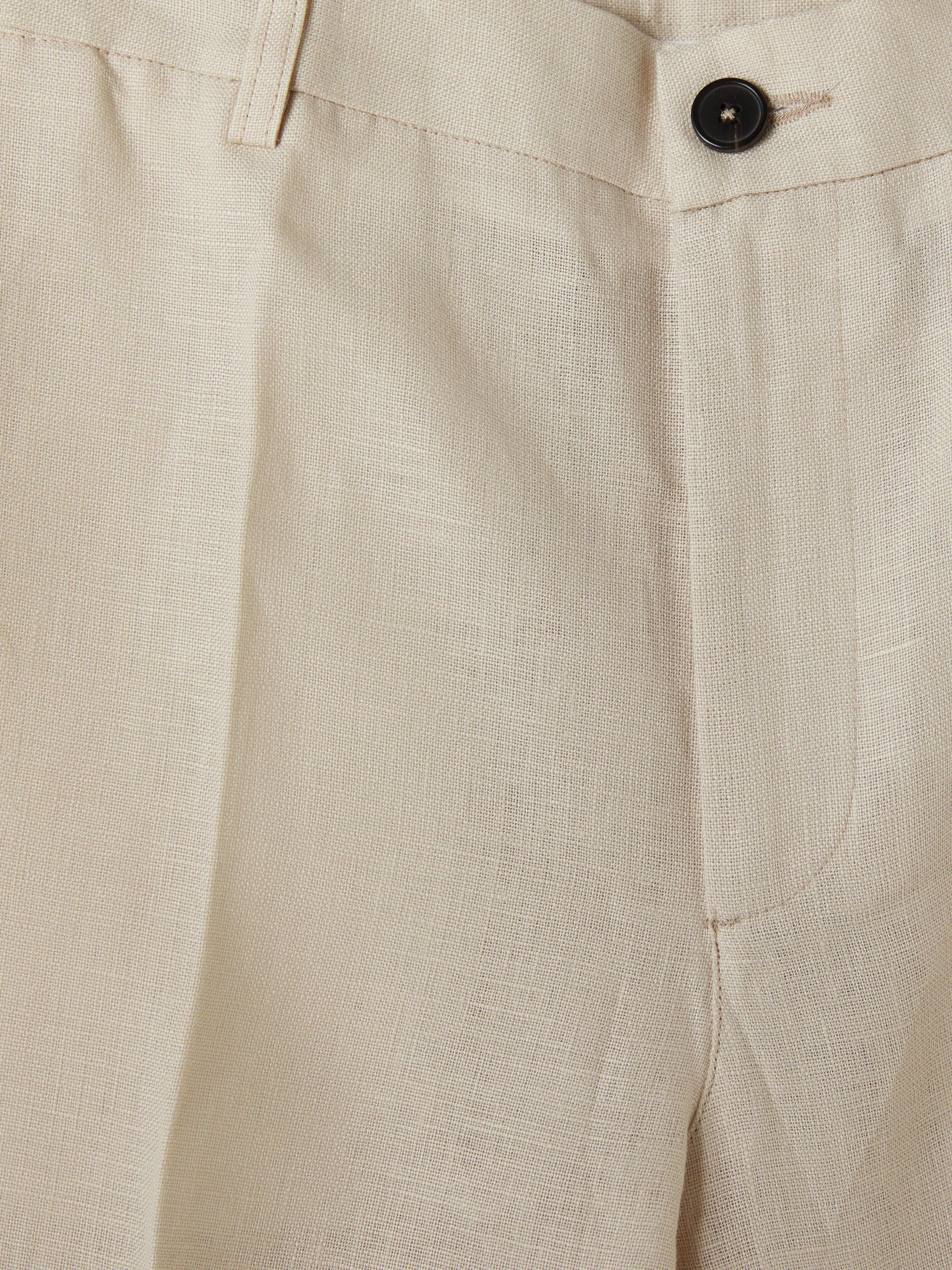 SOUTHBLUE Regular Fit %100 Keten Erkek Pileli Pantolon görsel 6