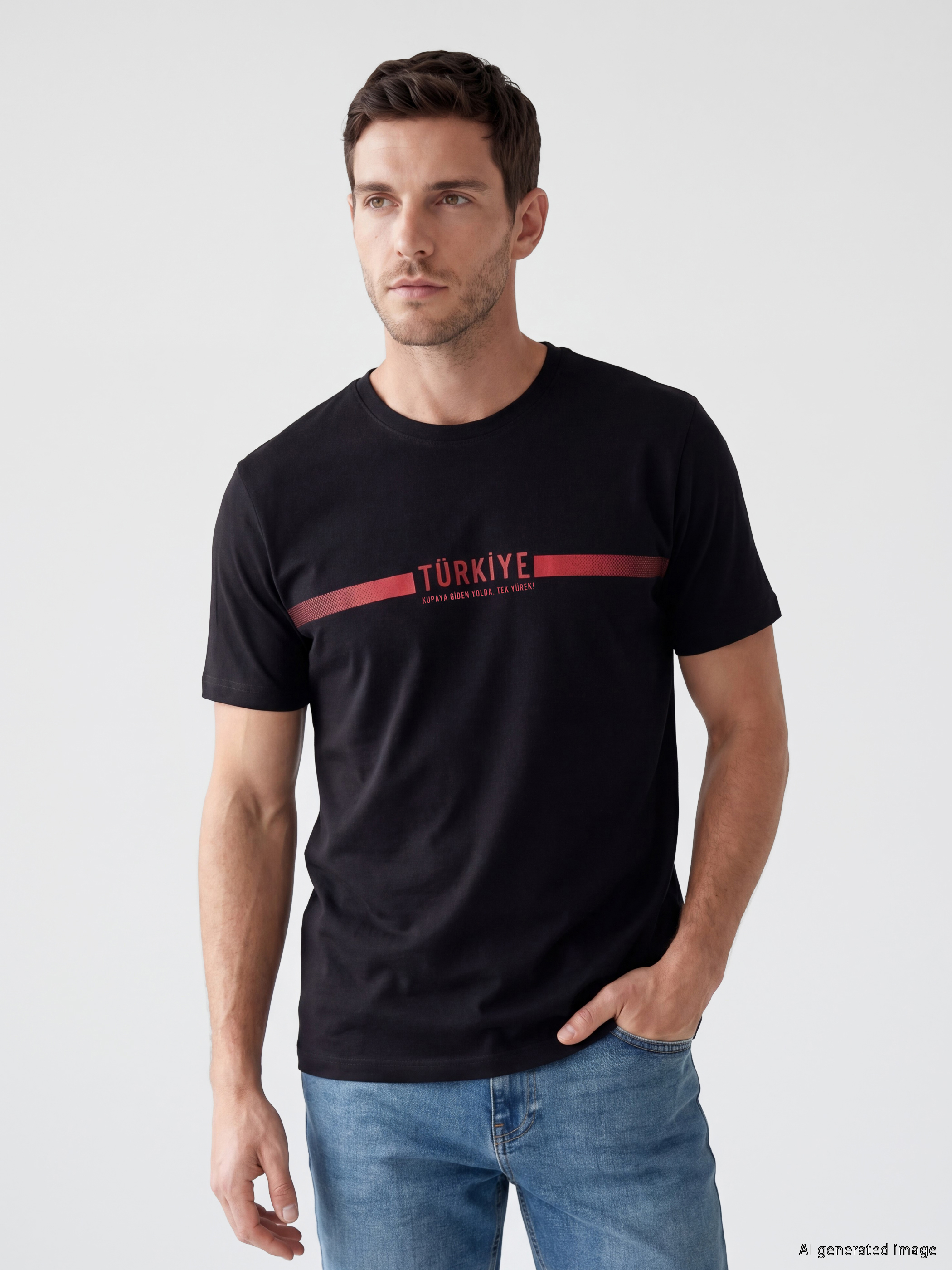 LCWAIKIKI Classic Türkiye Baskılı Standart Fit Erkek Tişört