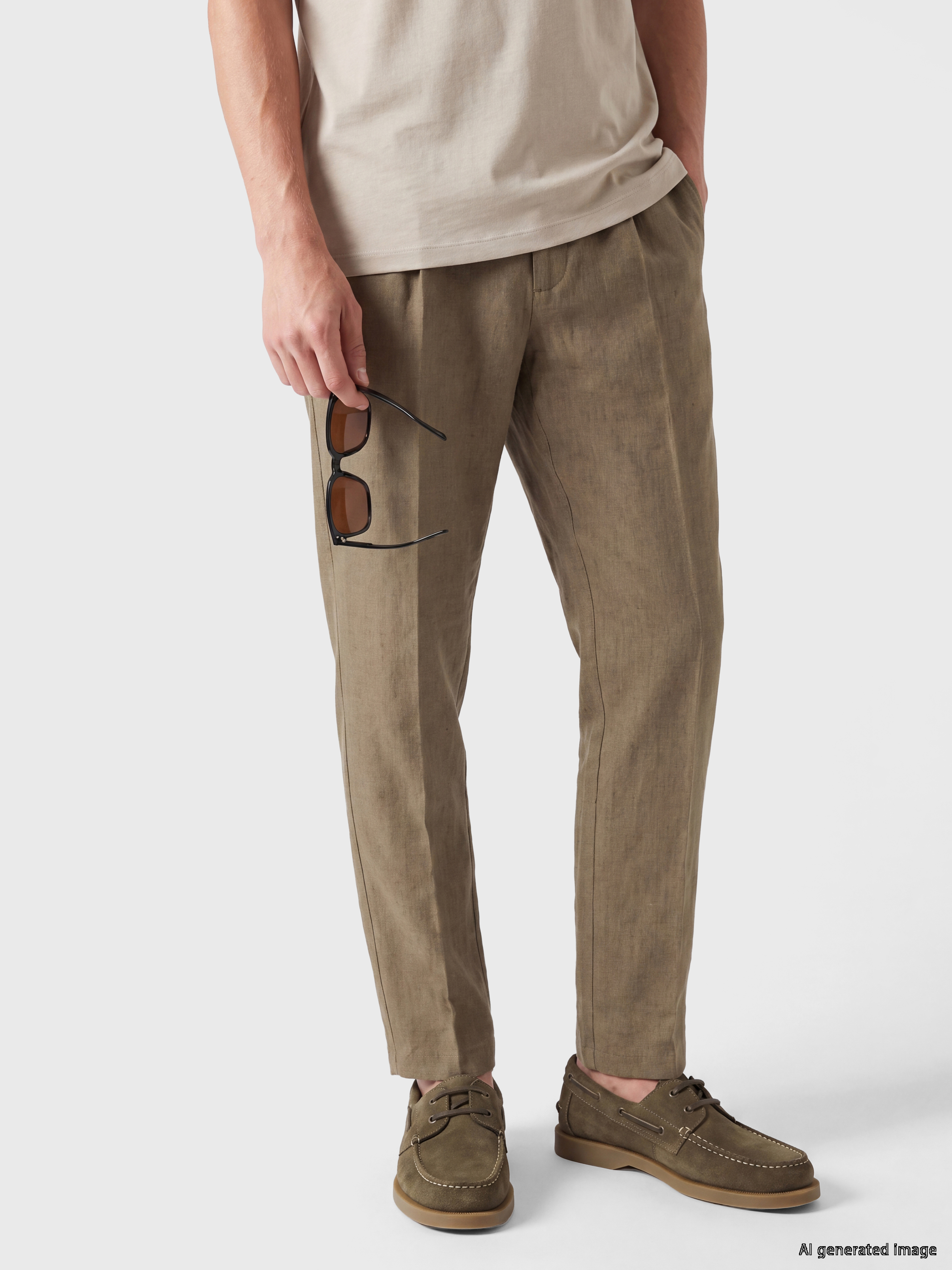 SOUTHBLUE Regular Fit %100 Keten Erkek Pantolon