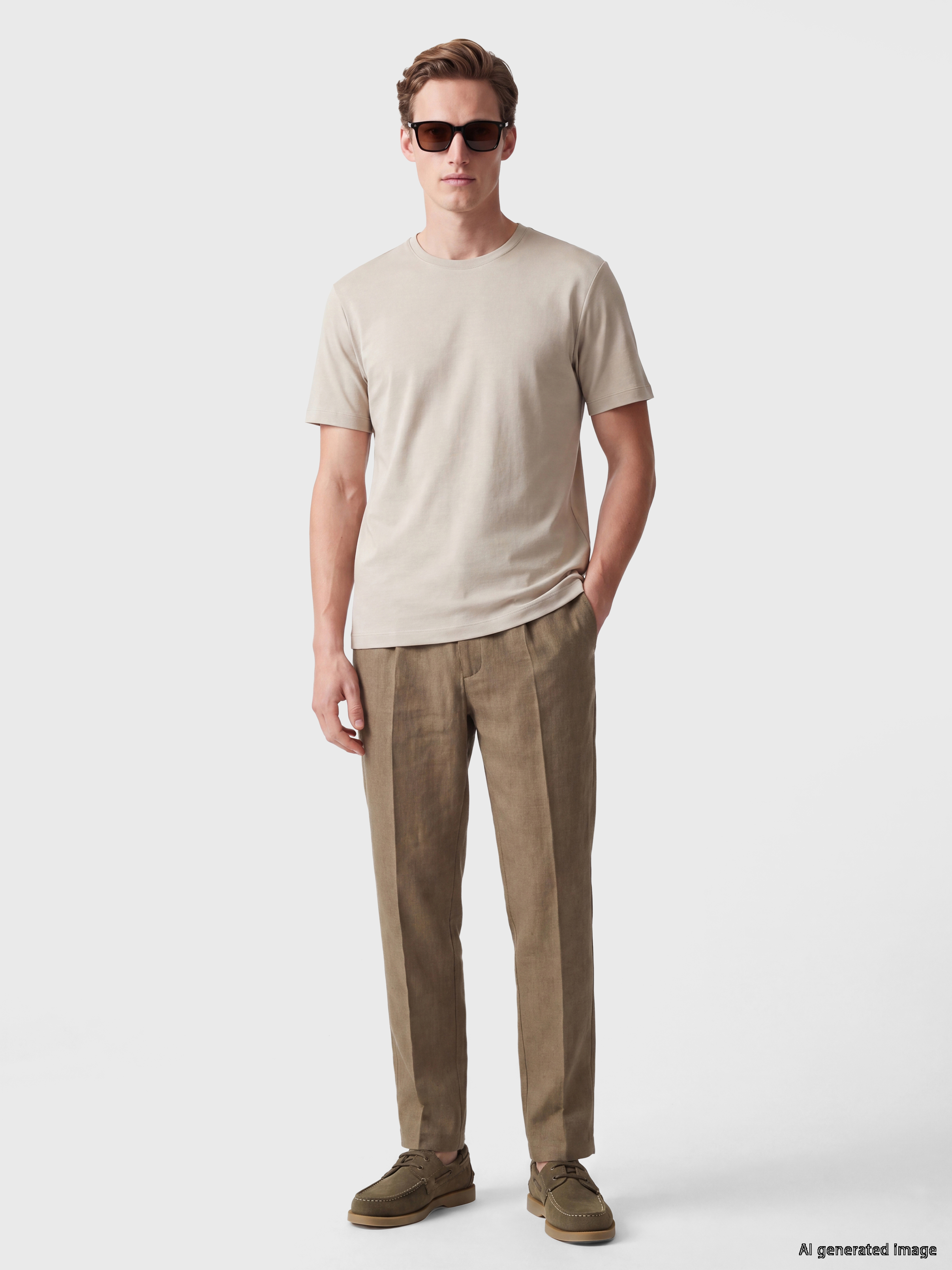 SOUTHBLUE Regular Fit %100 Keten Erkek Pantolon görsel 2