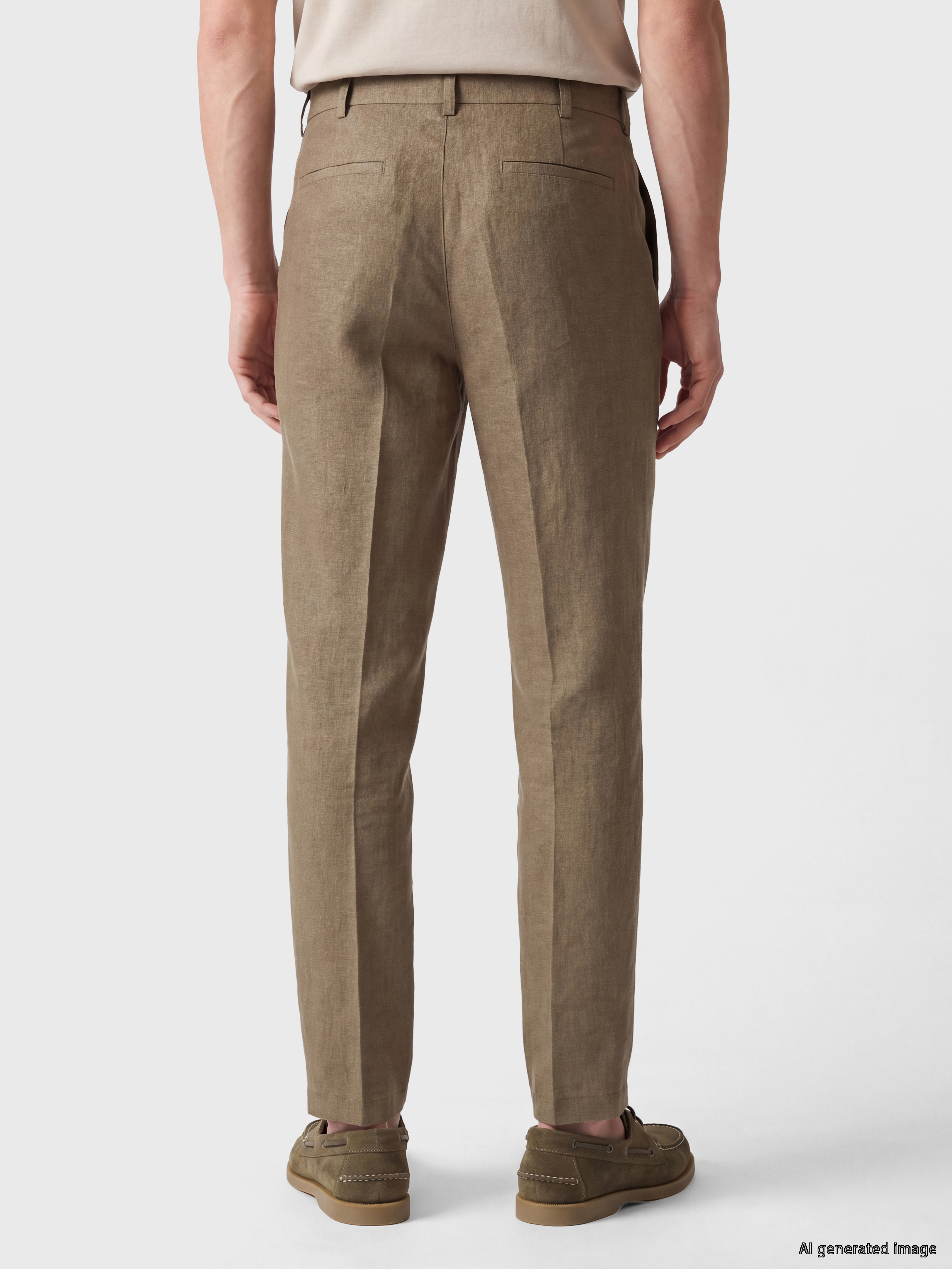 SOUTHBLUE Regular Fit %100 Keten Erkek Pantolon görsel 4