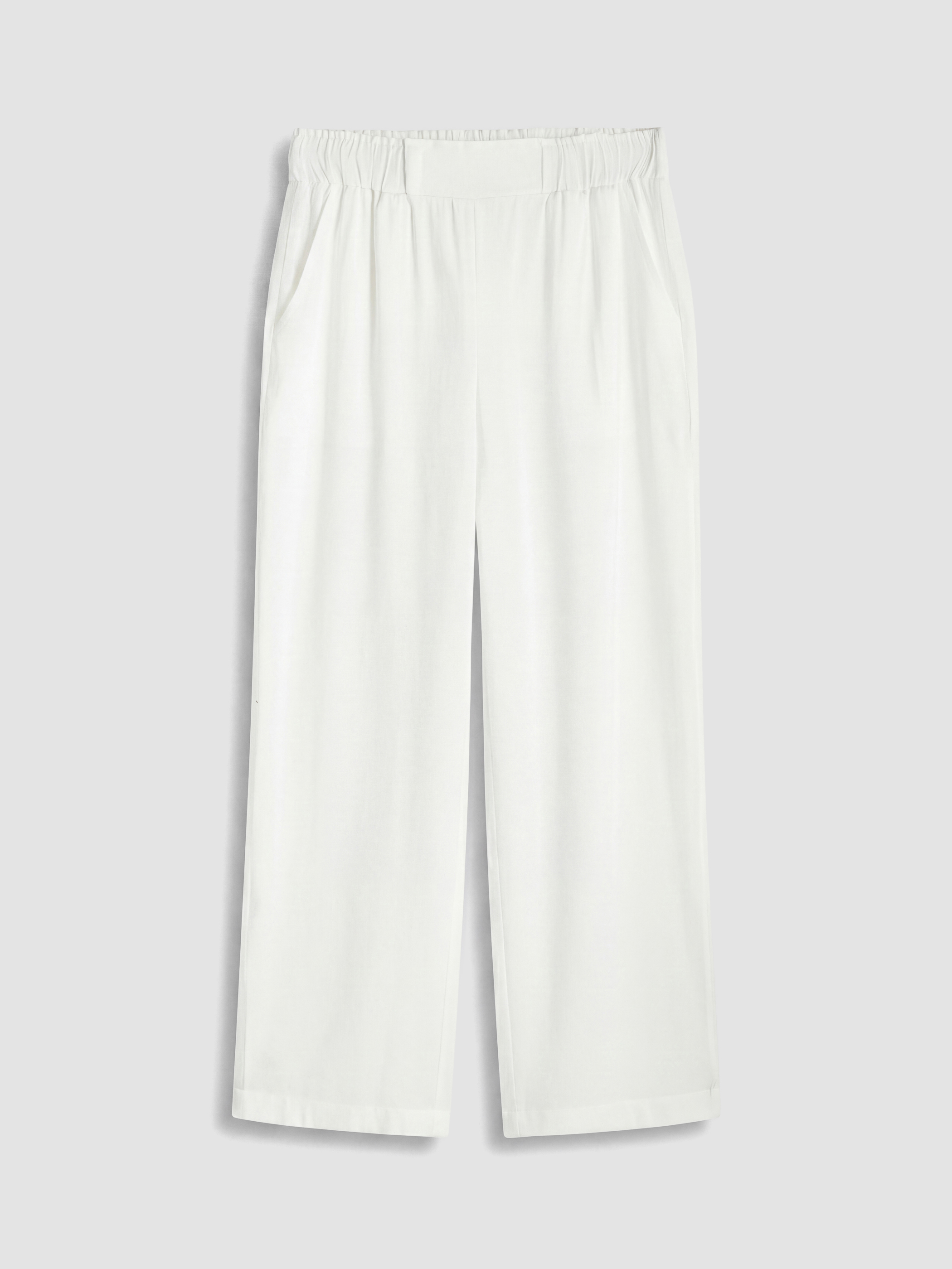 LCWAIKIKI Classic Beli Lastikli Geniş Paça Kadın Pantolon görsel 5