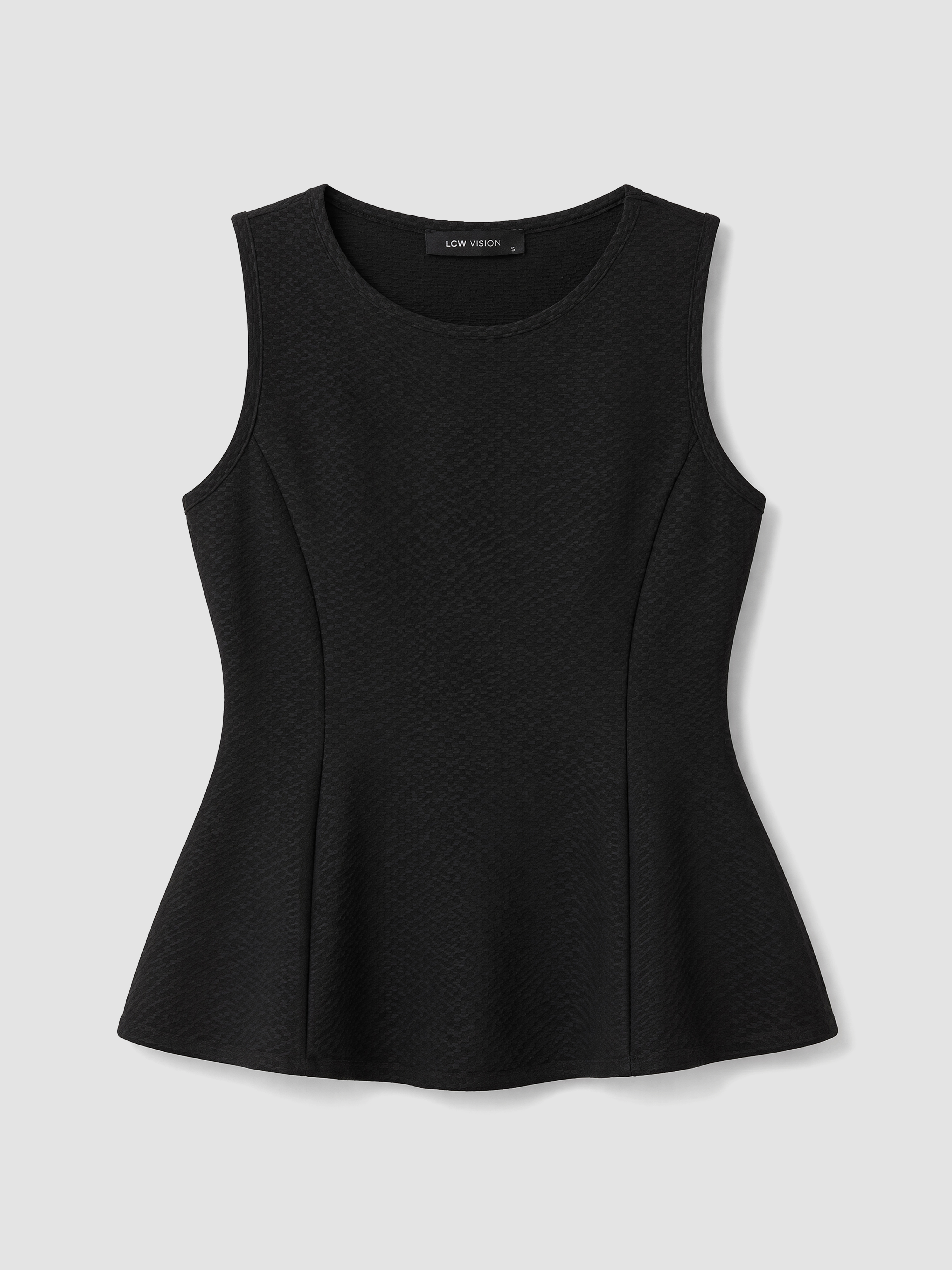 LCW Vision Bisiklet Yaka Peplum Bluz görsel 5