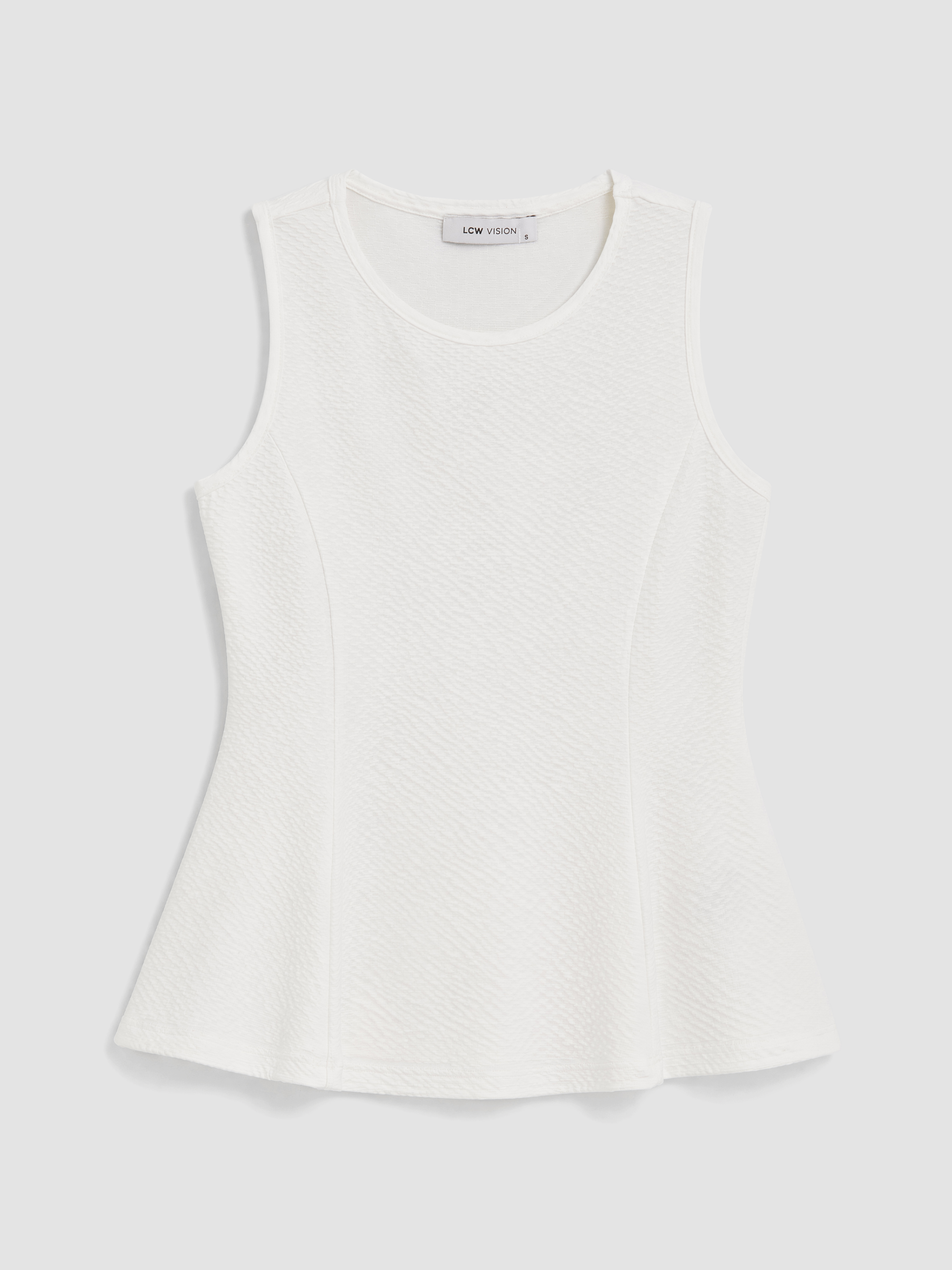 LCW Vision Bisiklet Yaka Peplum Bluz görsel 5
