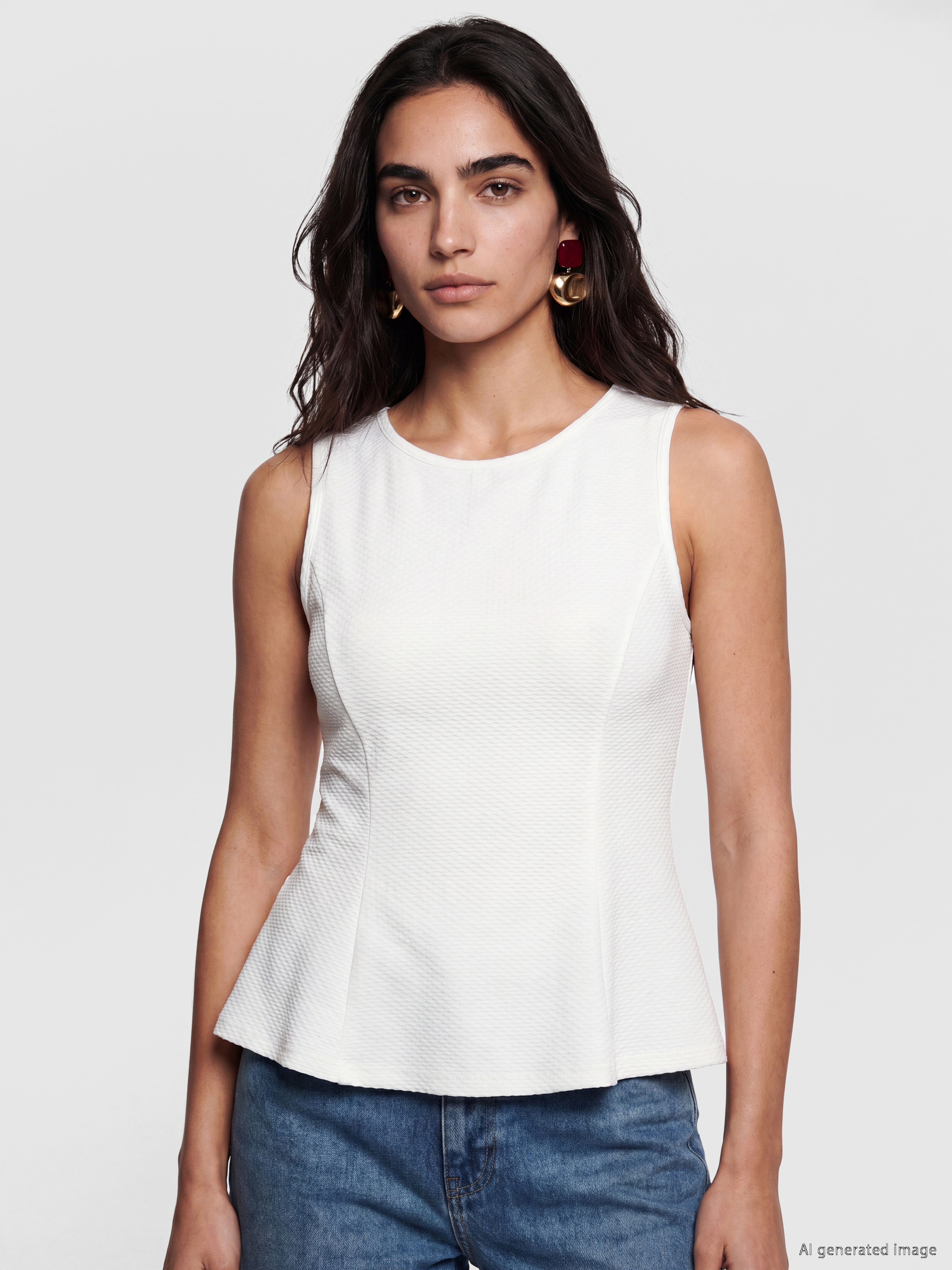 LCW Vision Bisiklet Yaka Peplum Bluz