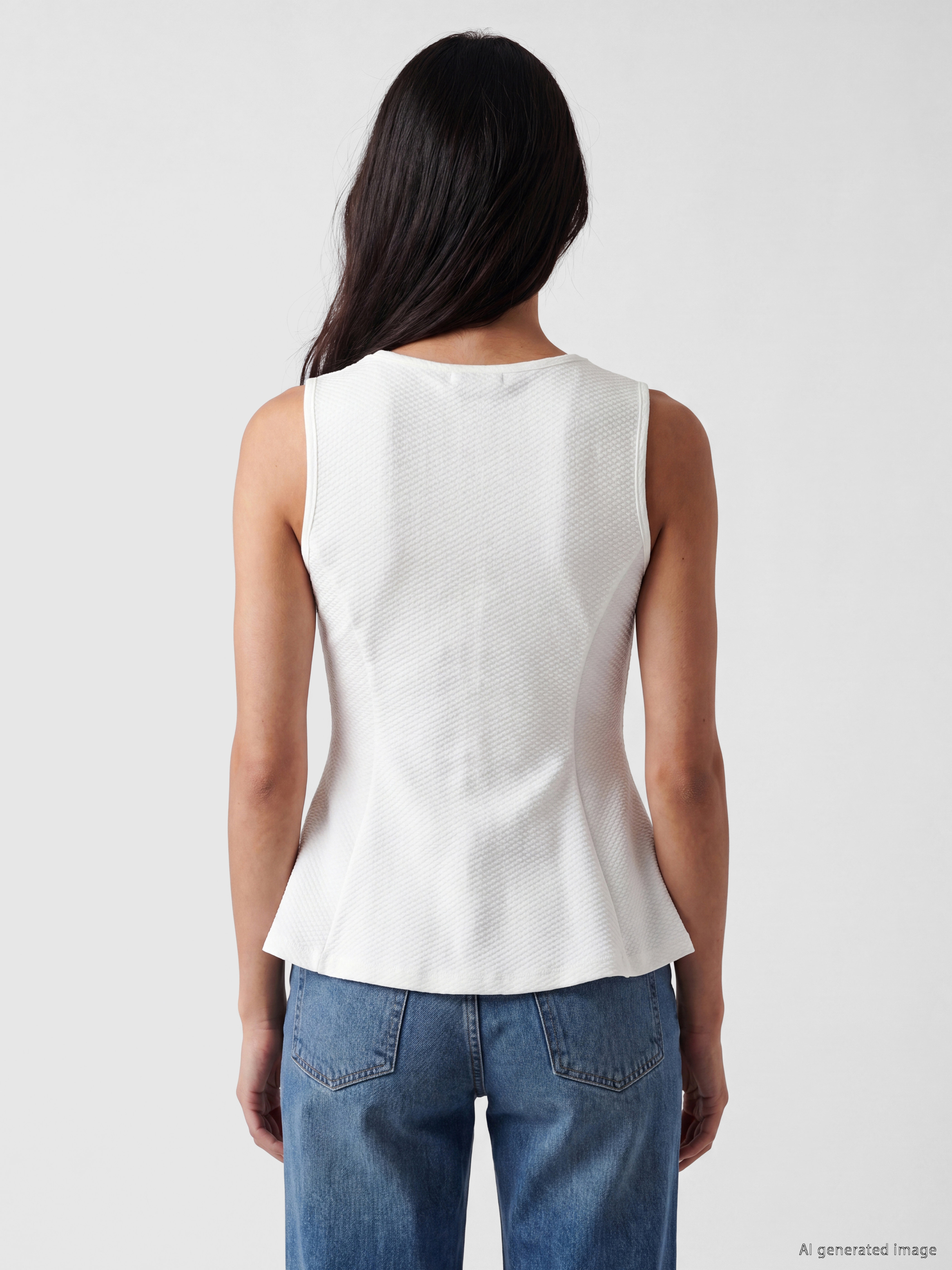 LCW Vision Bisiklet Yaka Peplum Bluz görsel 4