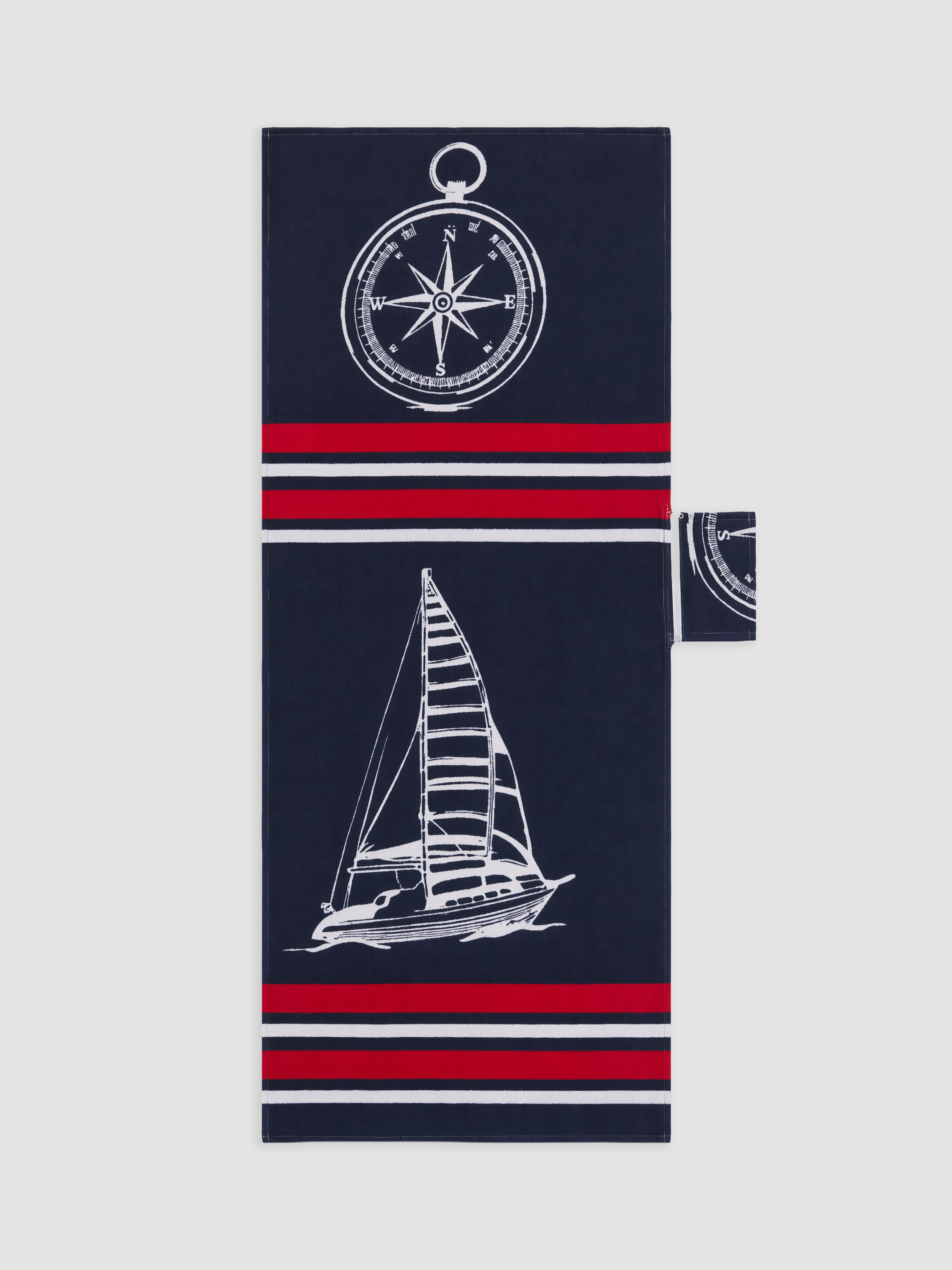 LCW ACCESSORIES Yat Nakışlı Erkek Plaj Havlusu 70x150 cm görsel 2