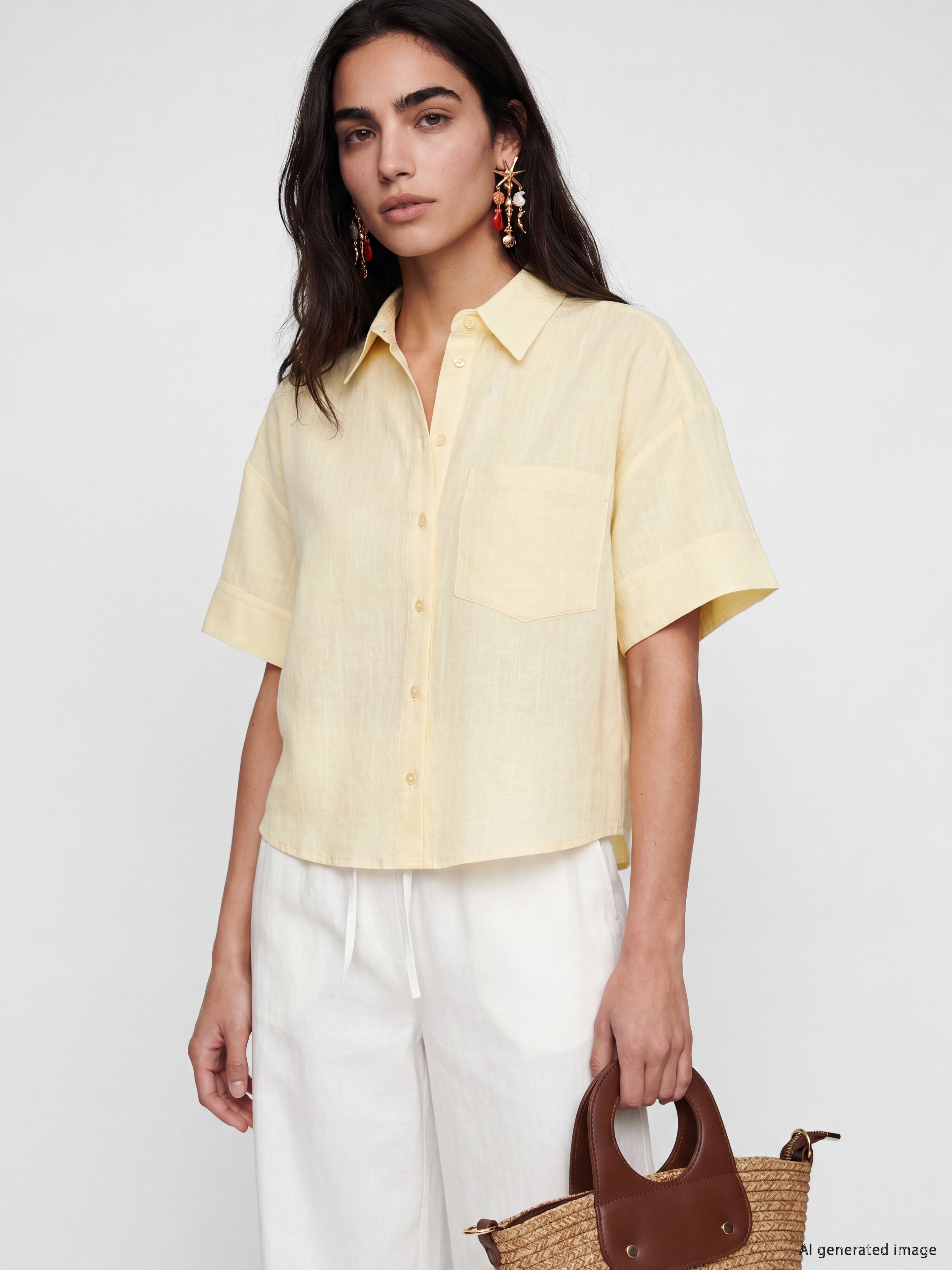 LCW Vision Oversize Poplin Kadın Gömlek