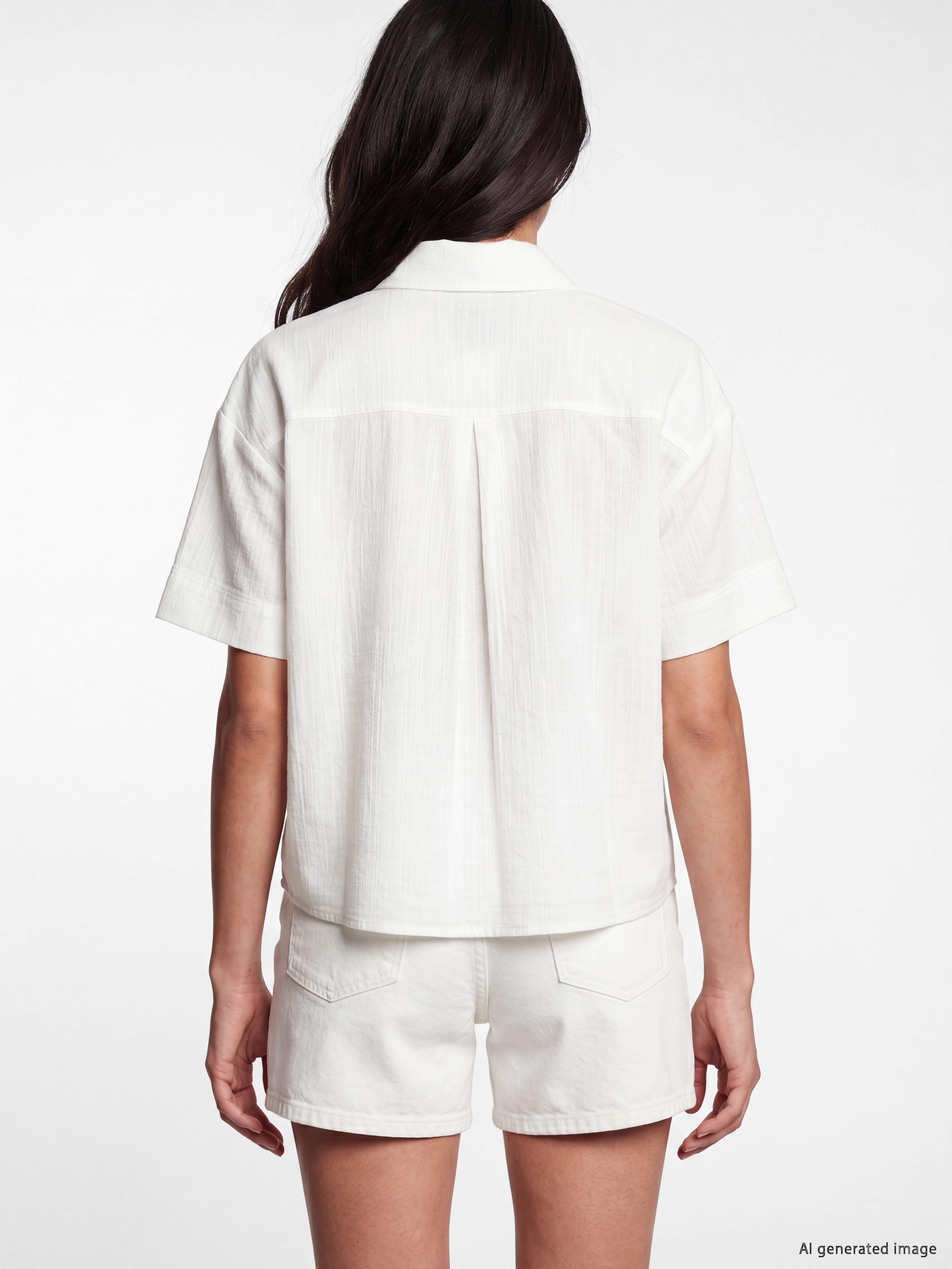 LCW Vision Oversize Poplin Kadın Gömlek görsel 4