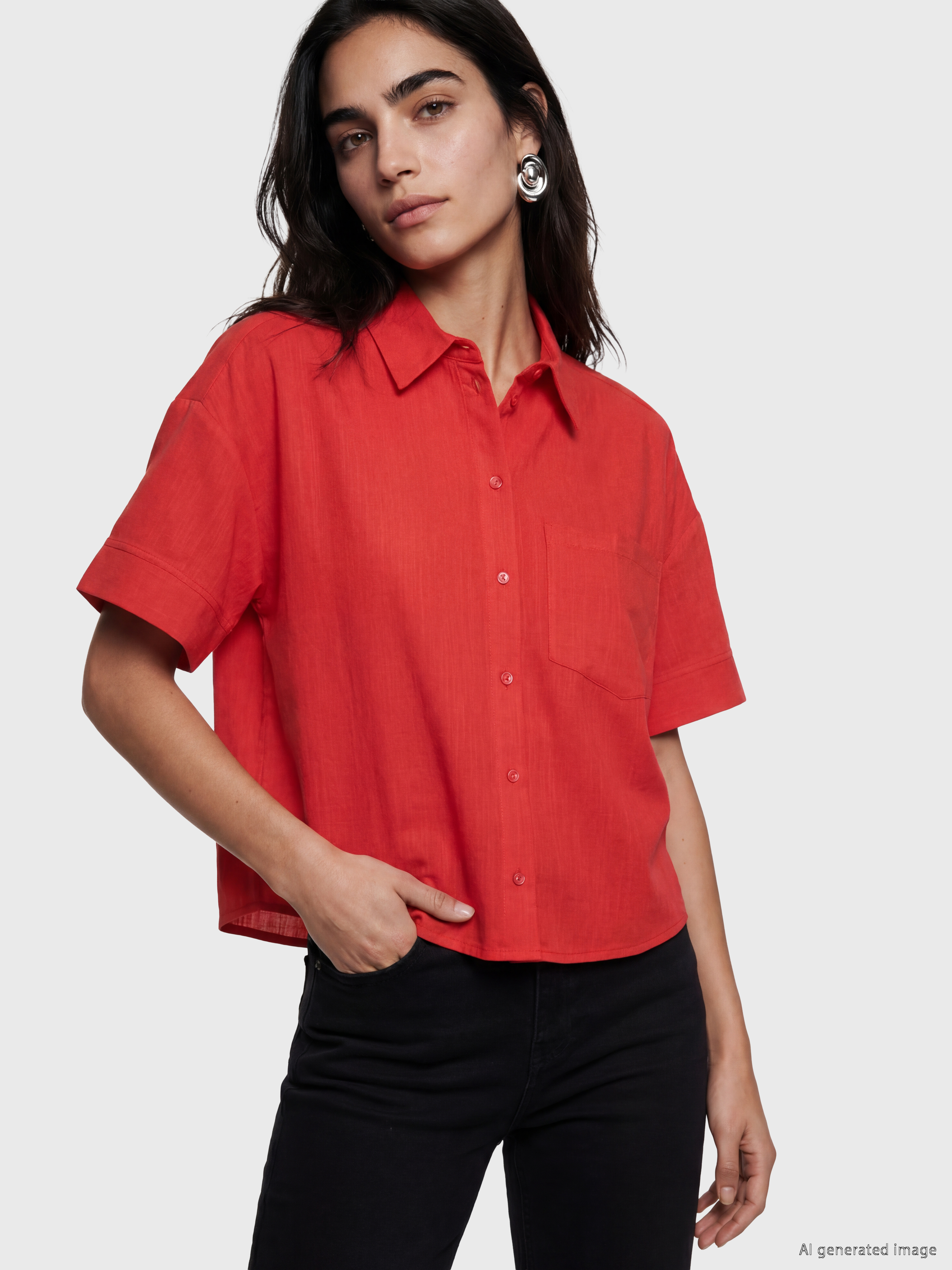 LCW Vision Oversize Poplin Kadın Gömlek