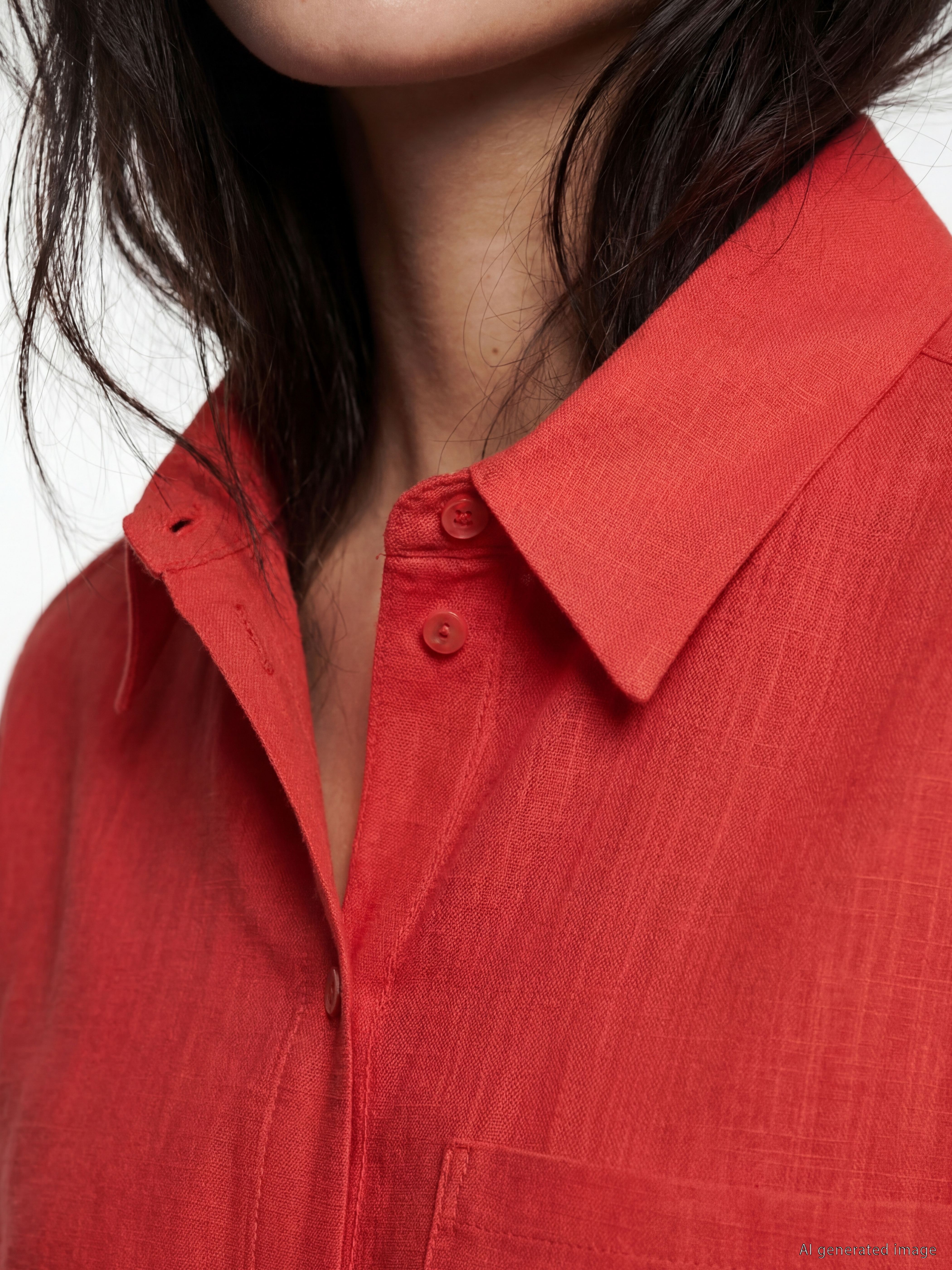 LCW Vision Oversize Poplin Kadın Gömlek görsel 3