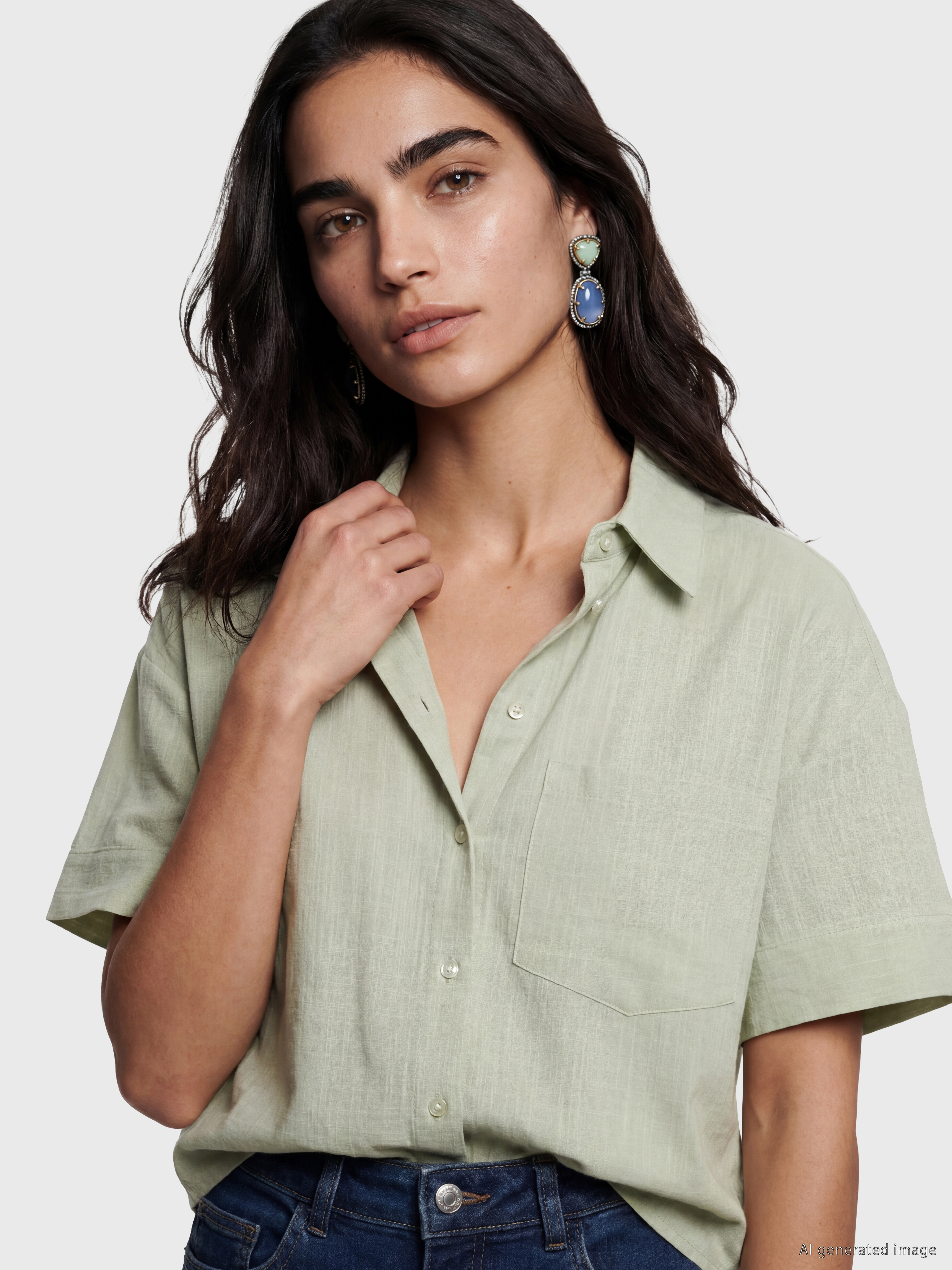 LCW Vision Oversize Poplin Kadın Gömlek