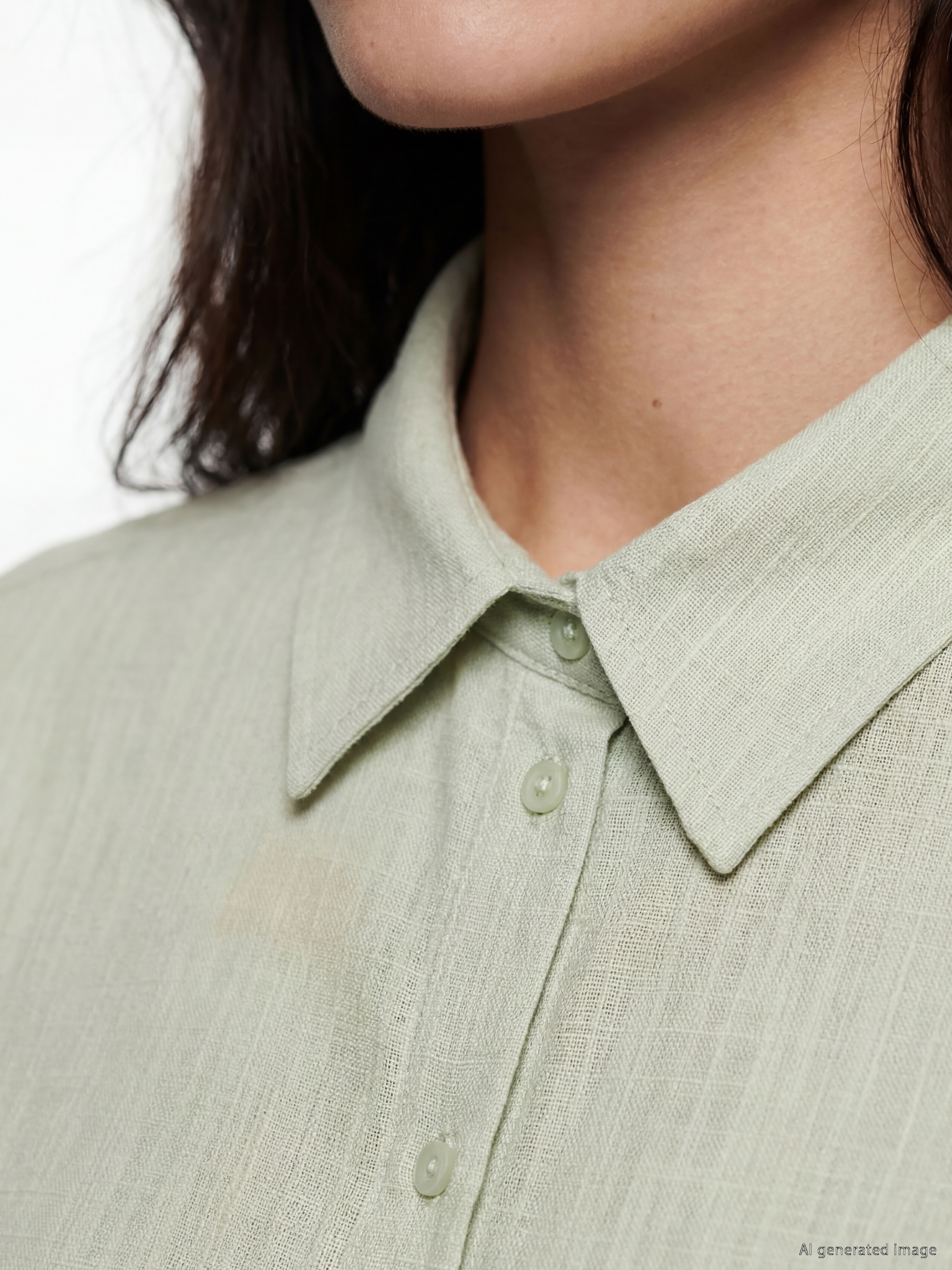 LCW Vision Oversize Poplin Kadın Gömlek görsel 3