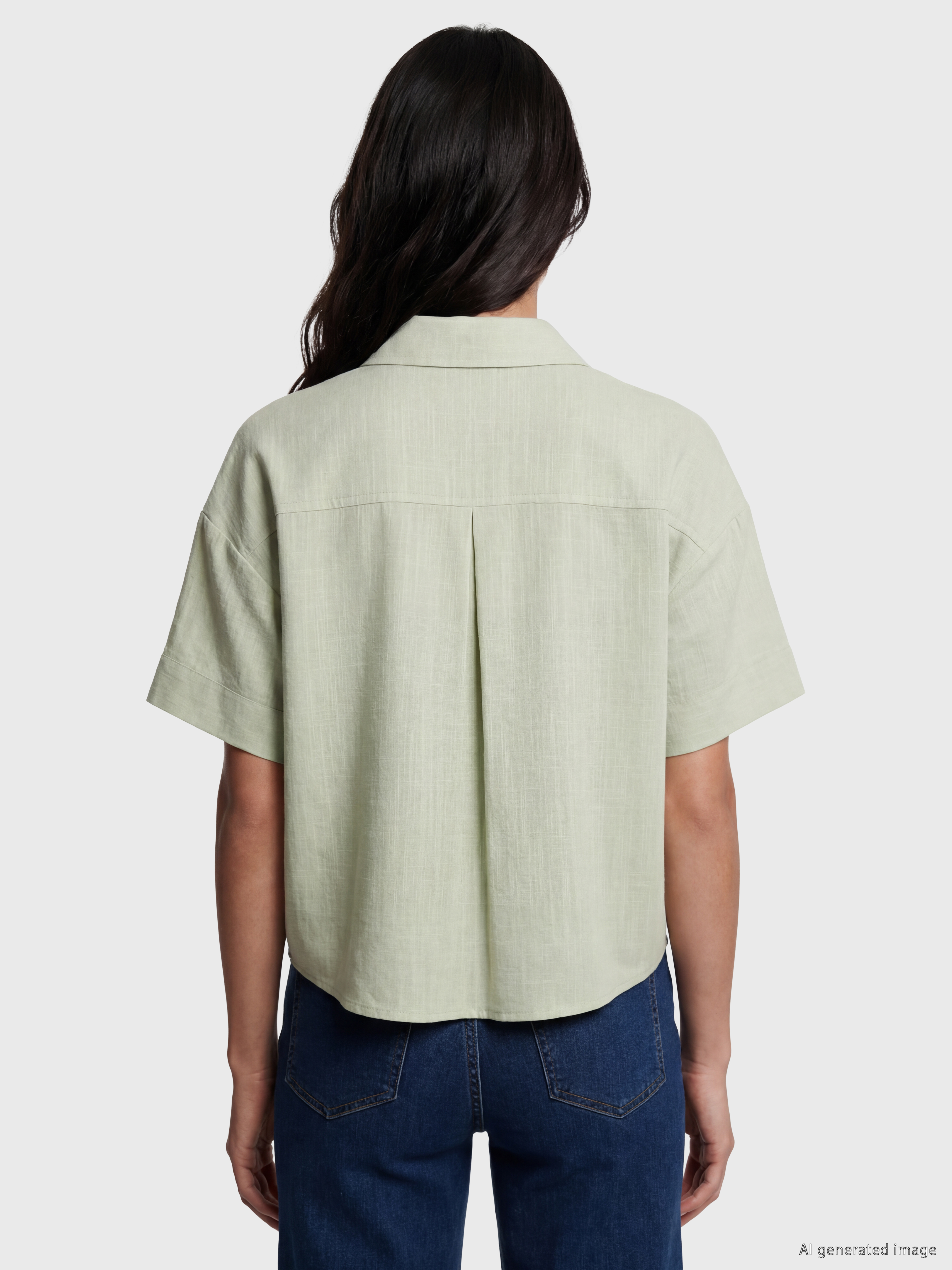 LCW Vision Oversize Poplin Kadın Gömlek görsel 4