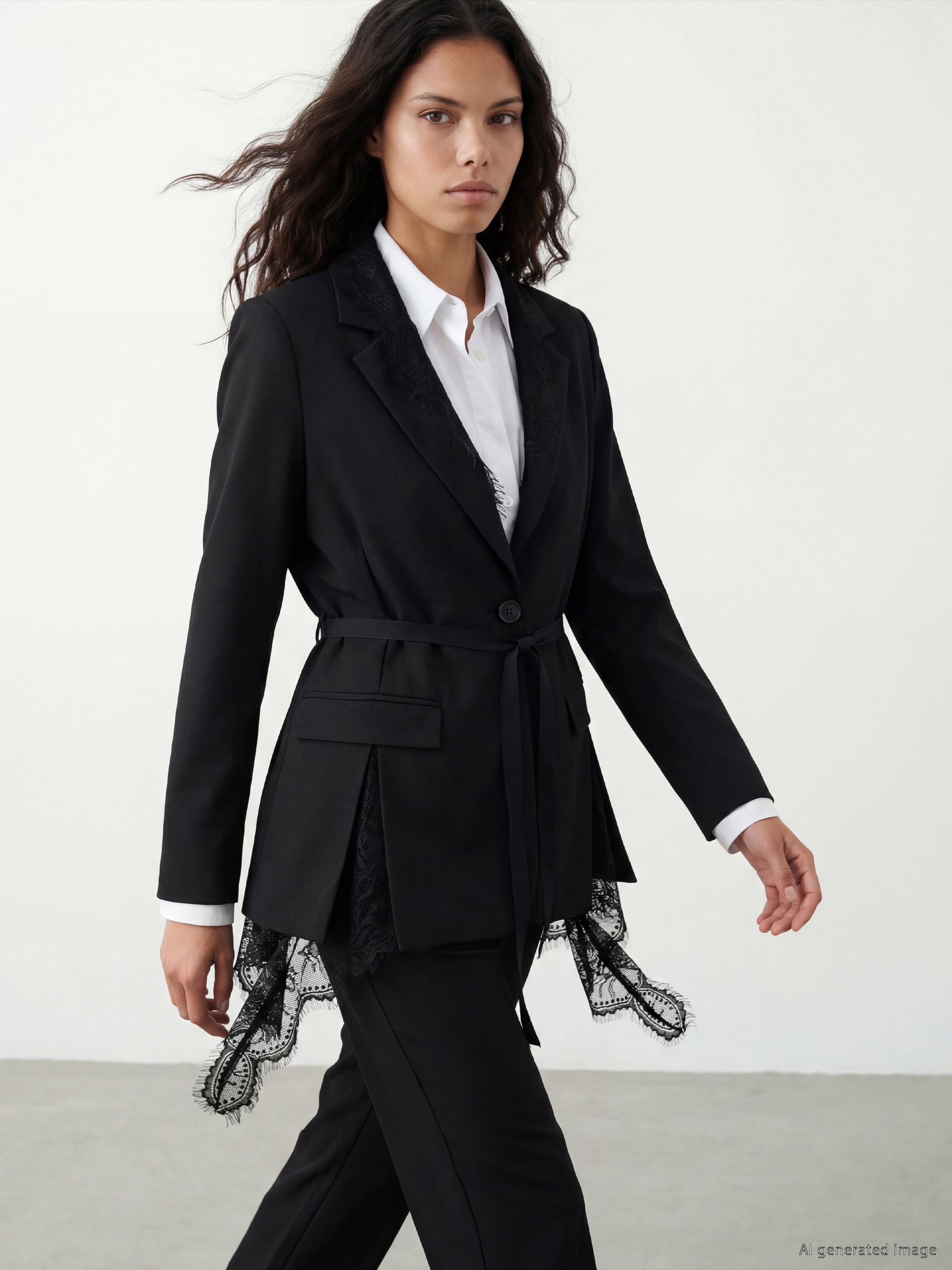 LCW Modest Dantel Detaylı Kadın Blazer Ceket