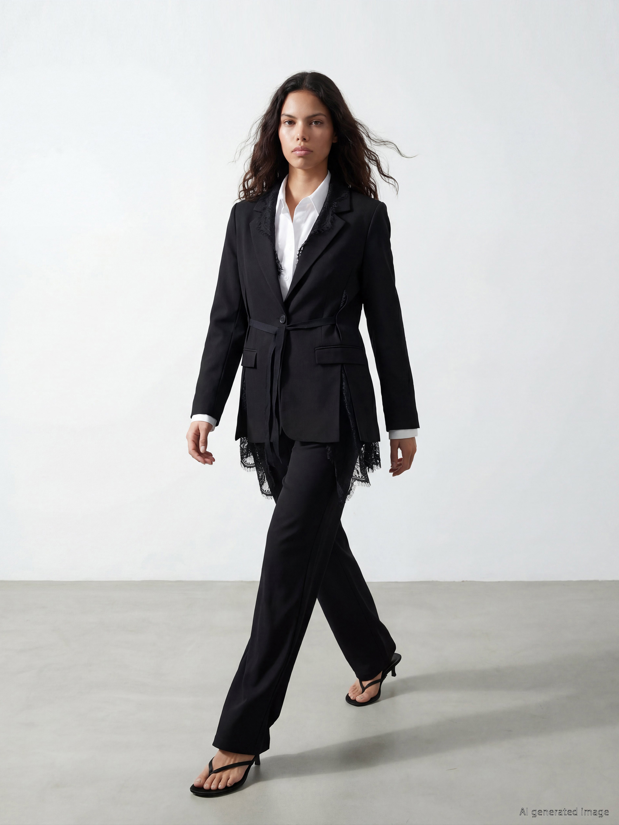 LCW Modest Dantel Detaylı Kadın Blazer Ceket görsel 2