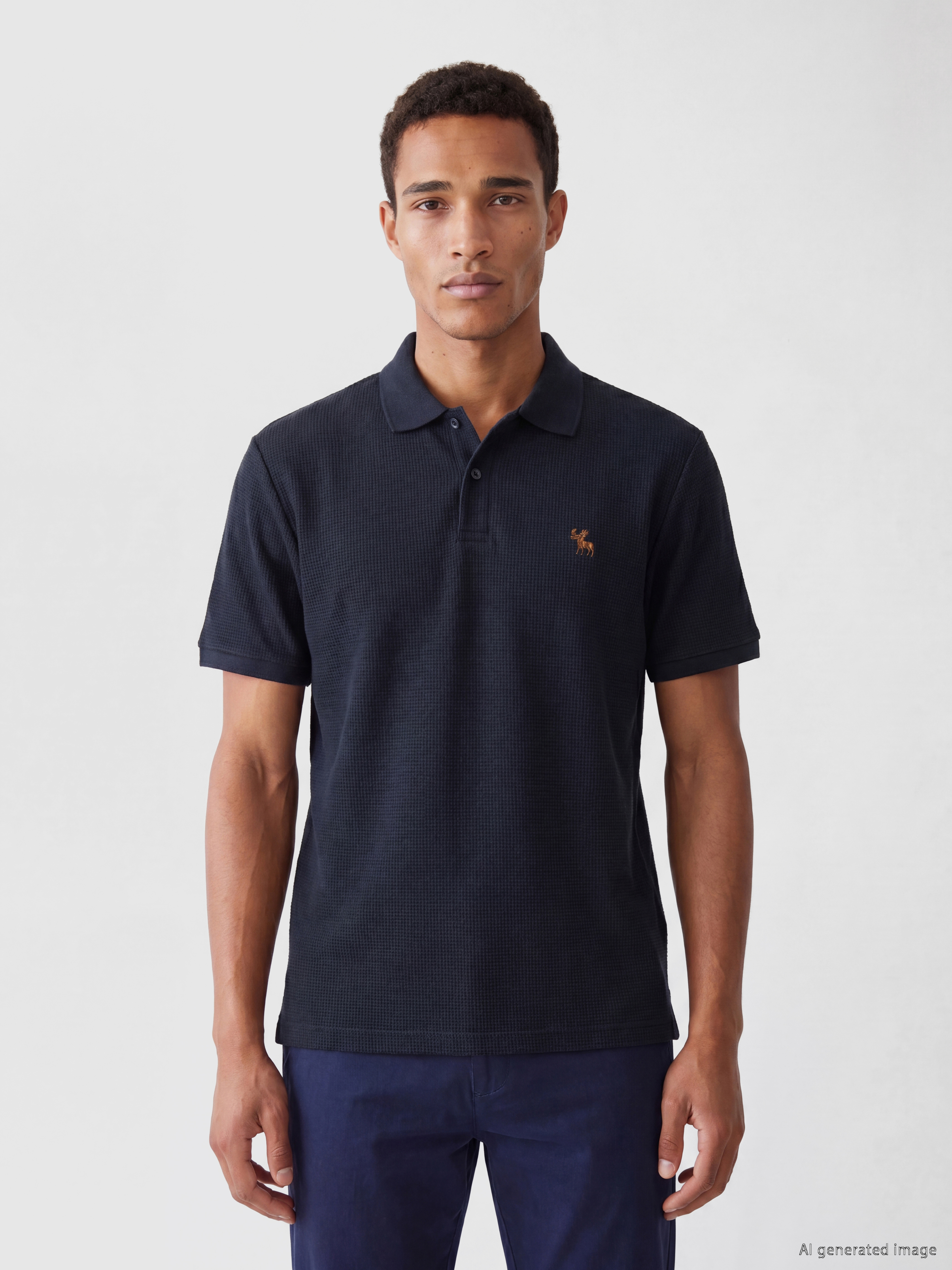 LCW Vision Polo Yaka Nakışlı Erkek Tişört