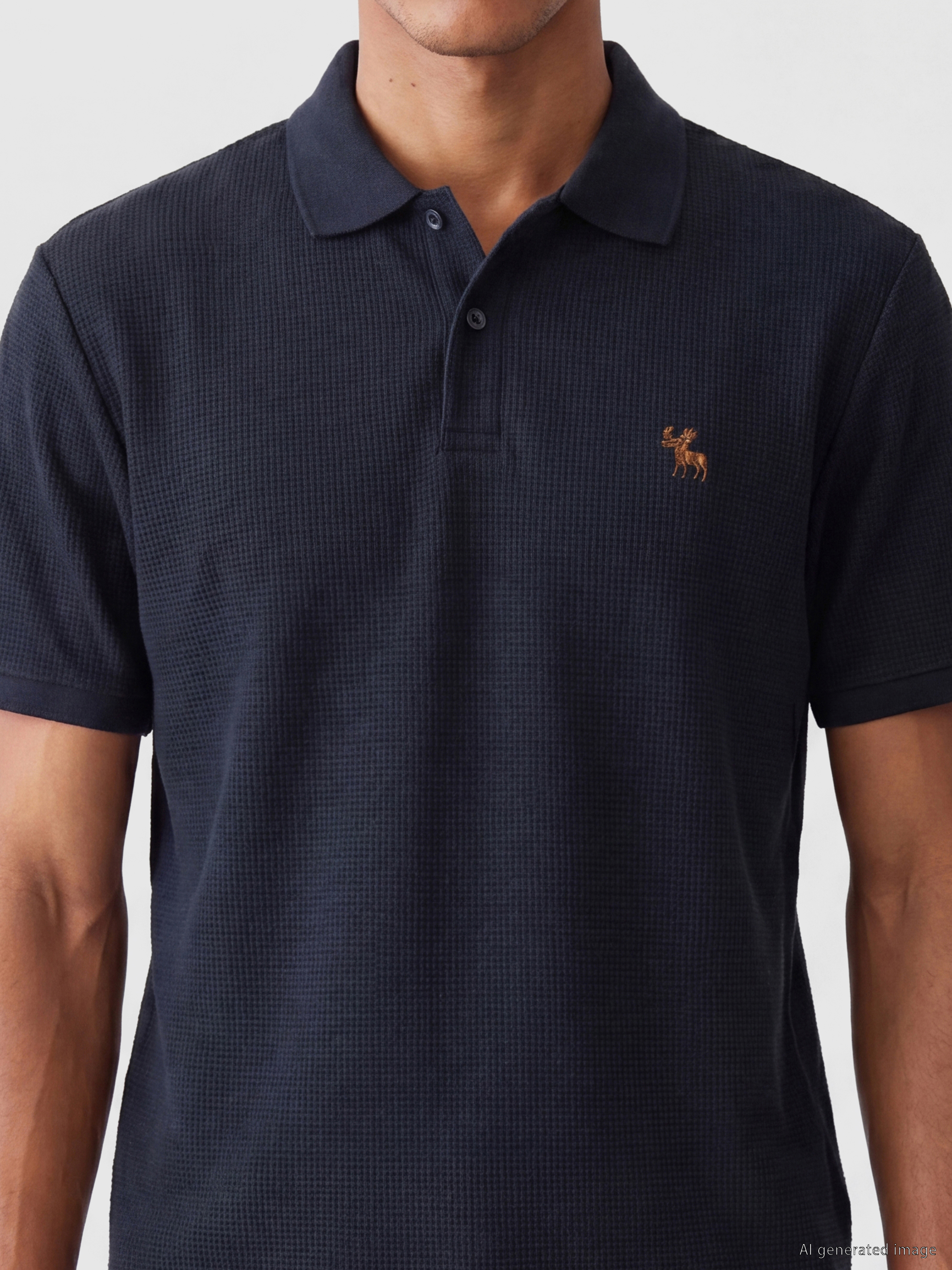 LCW Vision Polo Yaka Nakışlı Erkek Tişört görsel 3