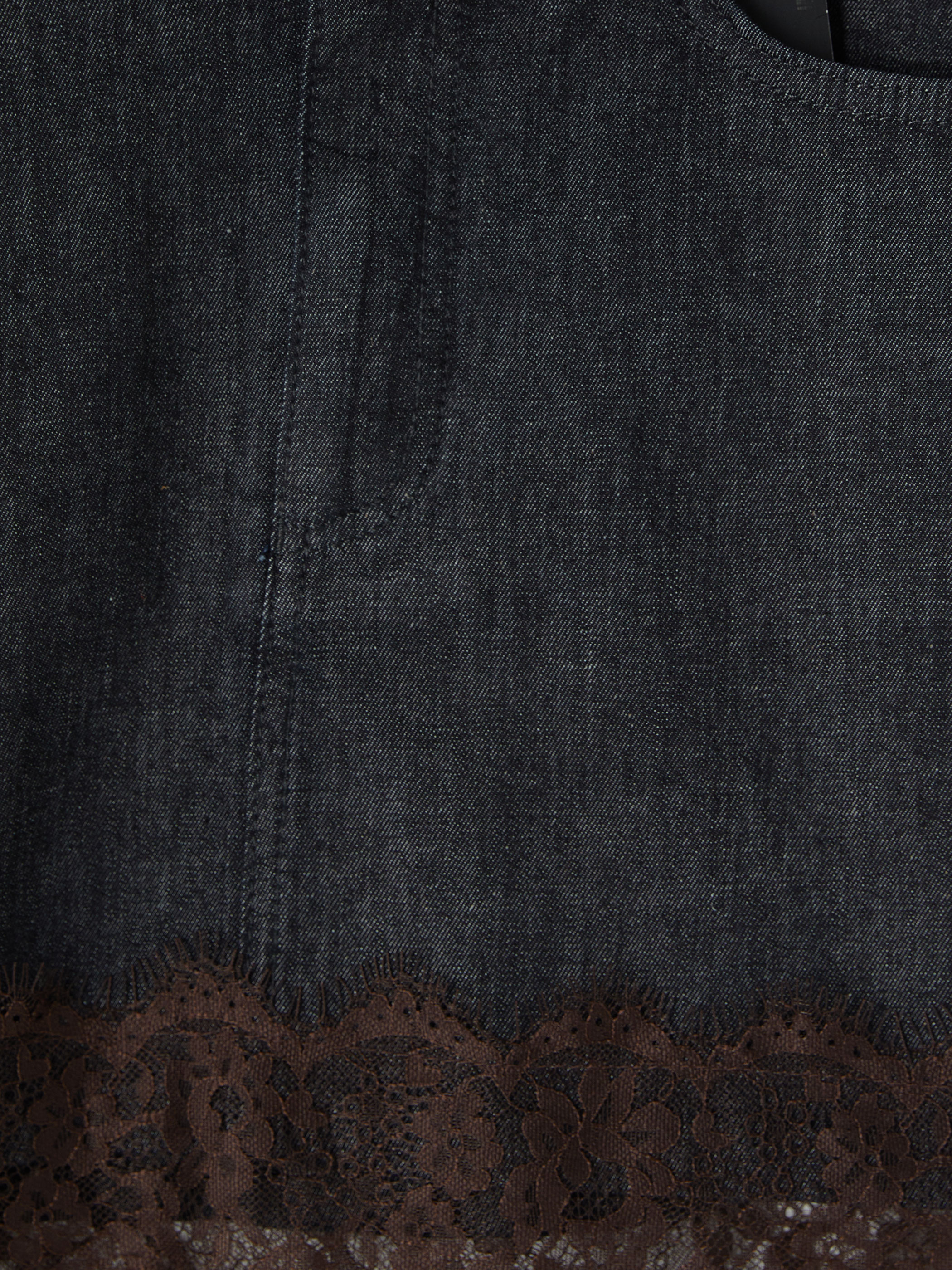 LCW Vision Dar Fit Dantel Detaylı Mini Jean Etek görsel 6