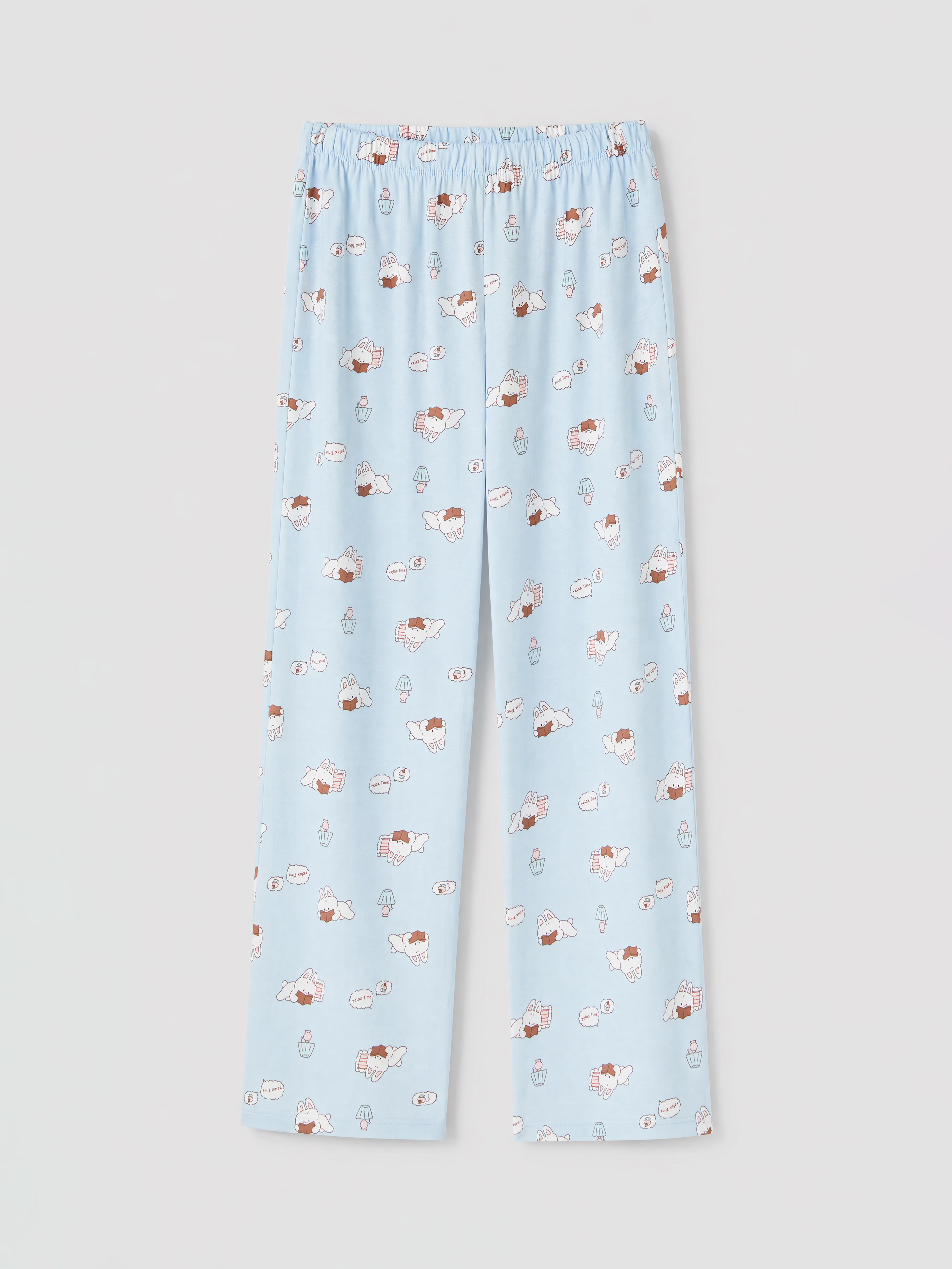 LCW Young Bisiklet Yaka Baskılı Kadın Pijama Takımı görsel 8