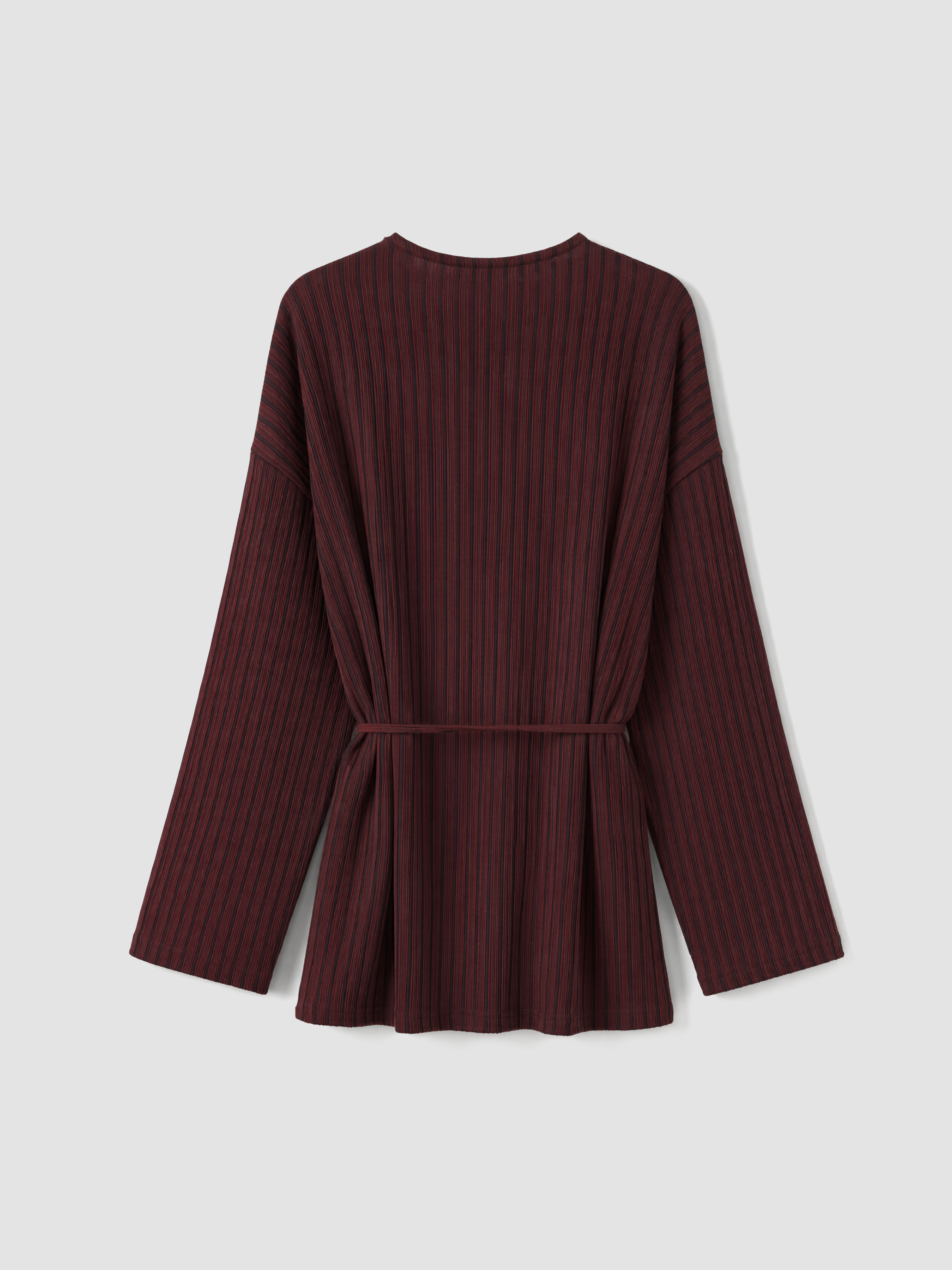 LCW EVERYDAY V Yaka Çizgili Oversize Kadın Hırka görsel 6