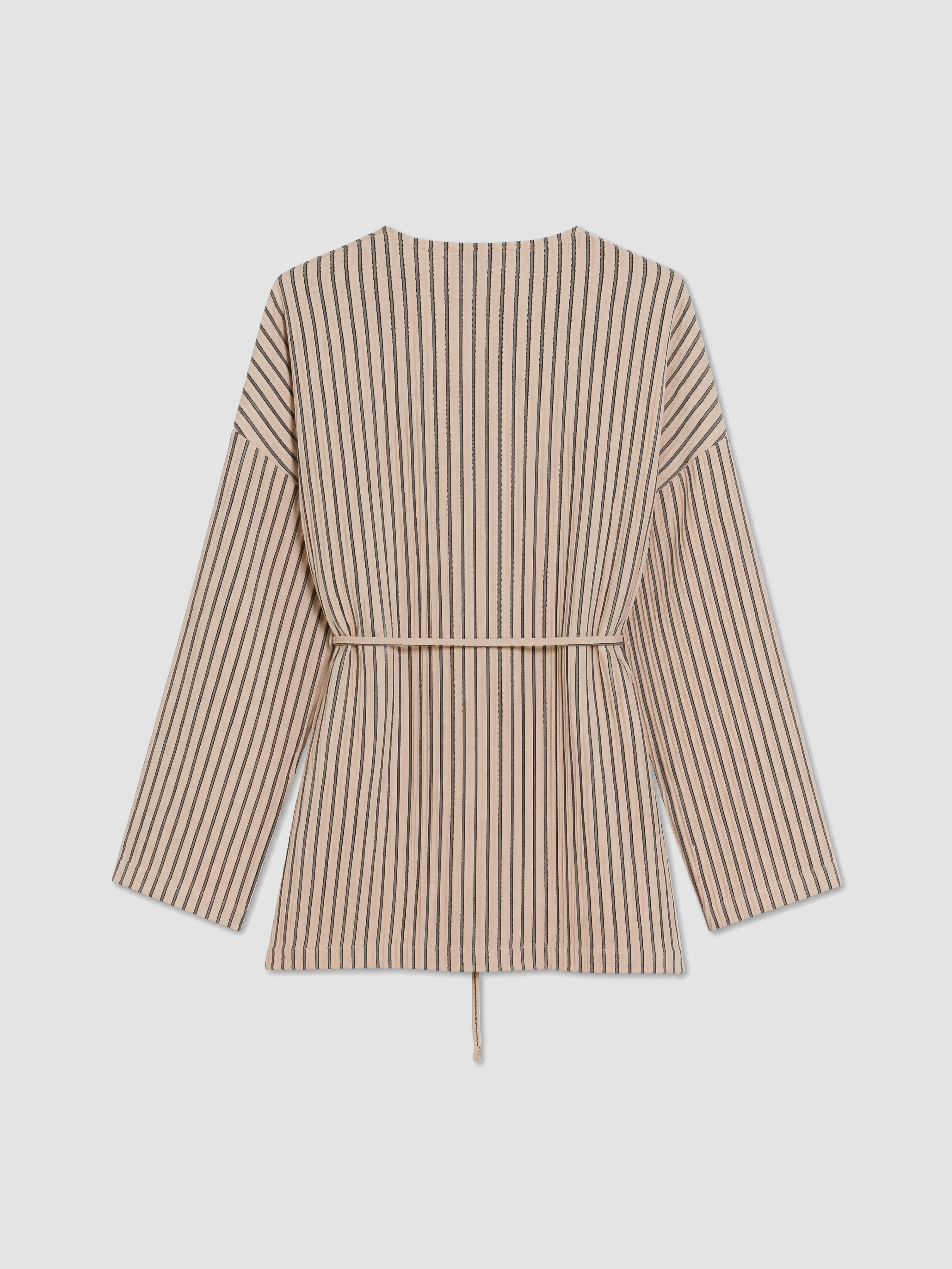 LCW EVERYDAY V Yaka Çizgili Oversize Kadın Hırka görsel 7