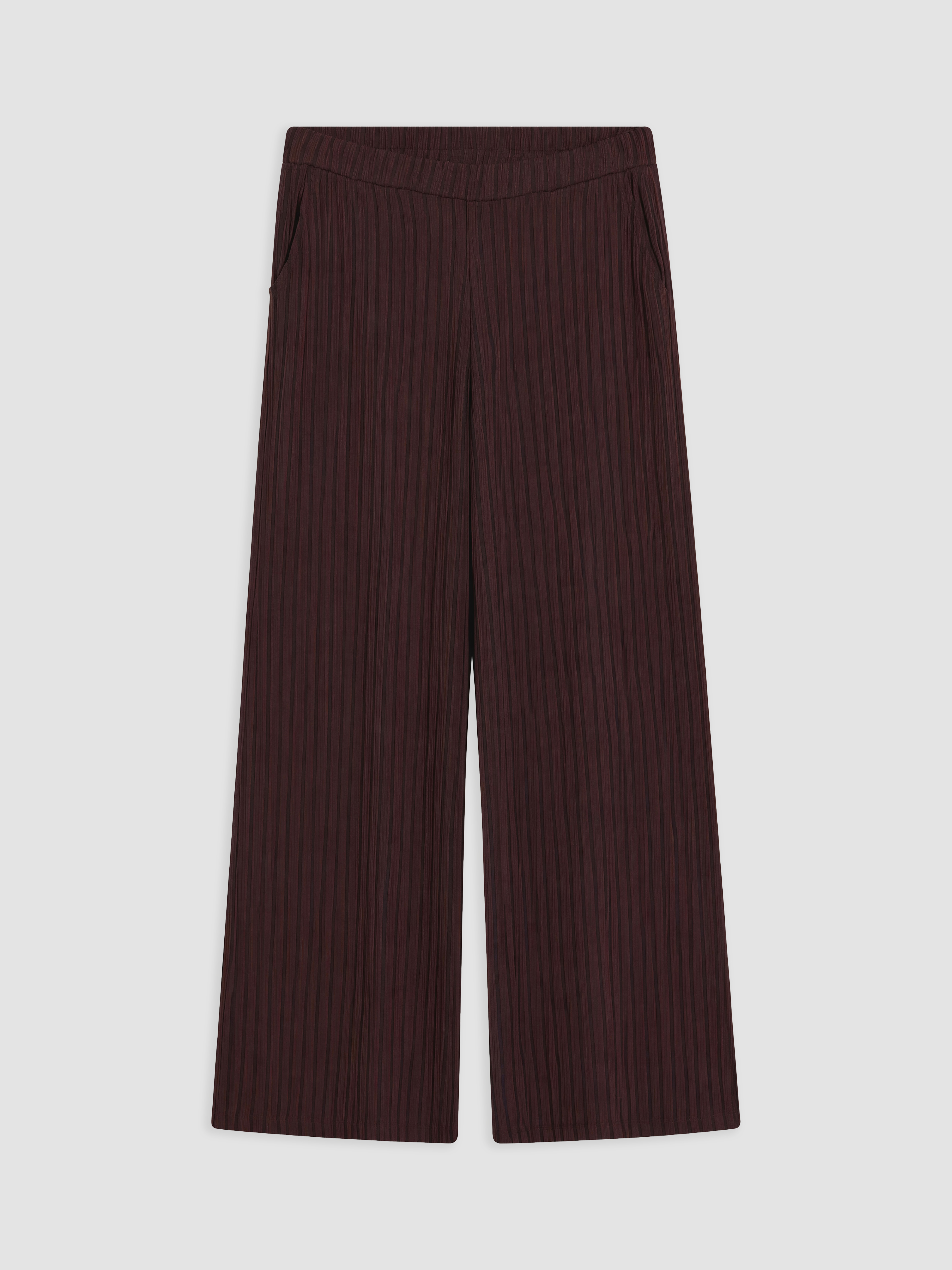 LCW EVERYDAY Beli Lastikli Çizgili Kadın Pantolon görsel 5
