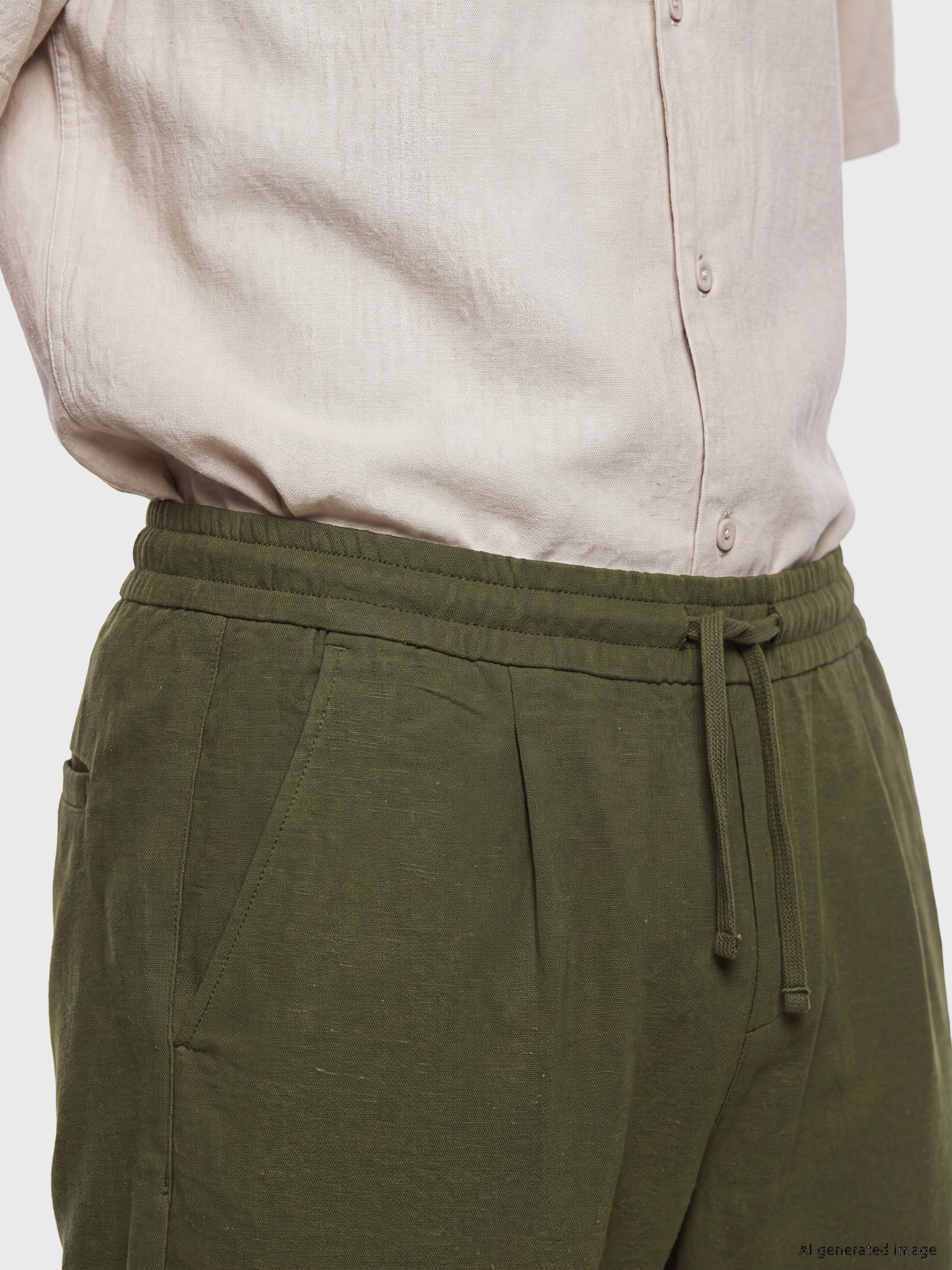 LCW Vision Regular Fit Keten Karışımlı Erkek Pantolon görsel 3