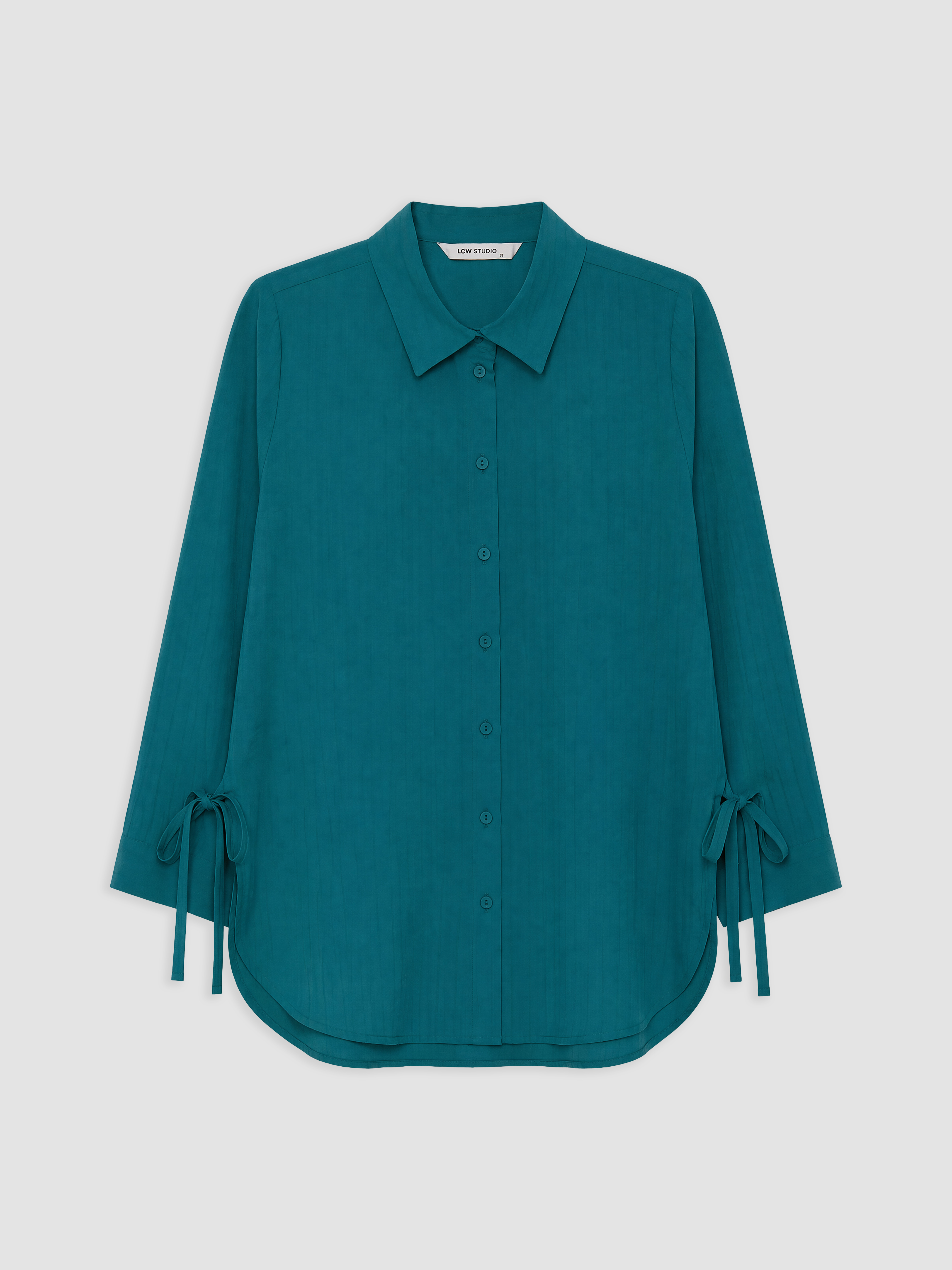 LCWAIKIKI Classic Modal Karışımlı Oversize Kadın Gömlek Tunik görsel 5